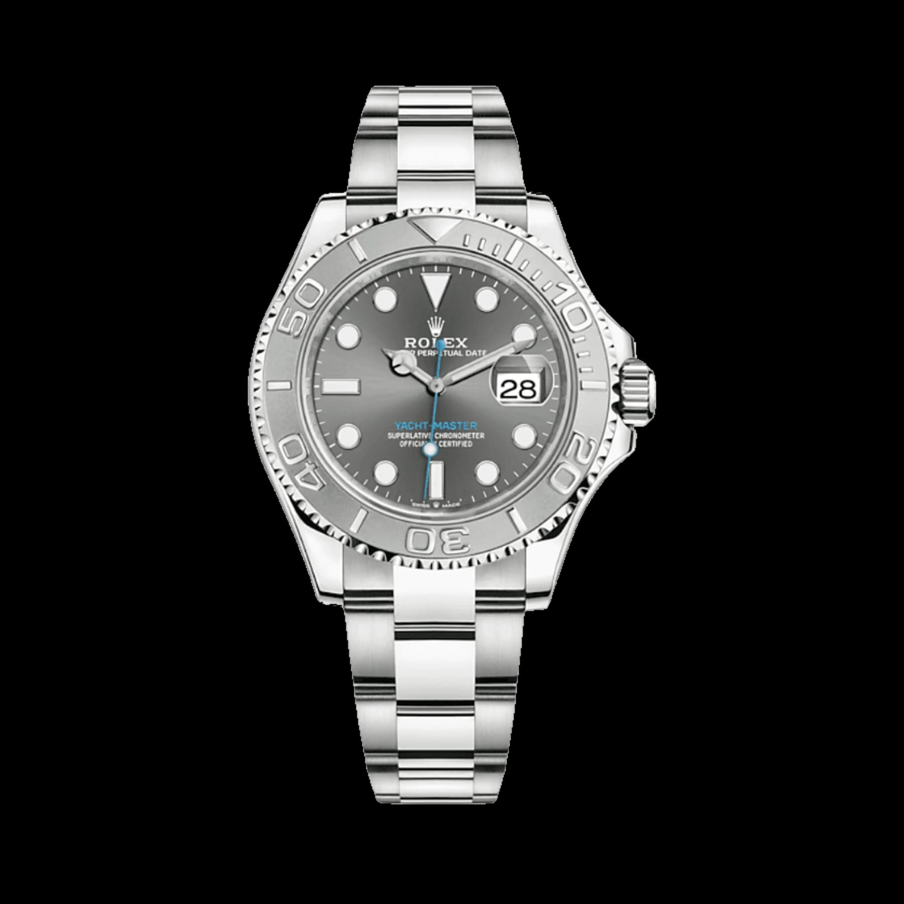 Rolex Yacht-Master 40 116622 Stainless Steel Platinum Rhodium Dial