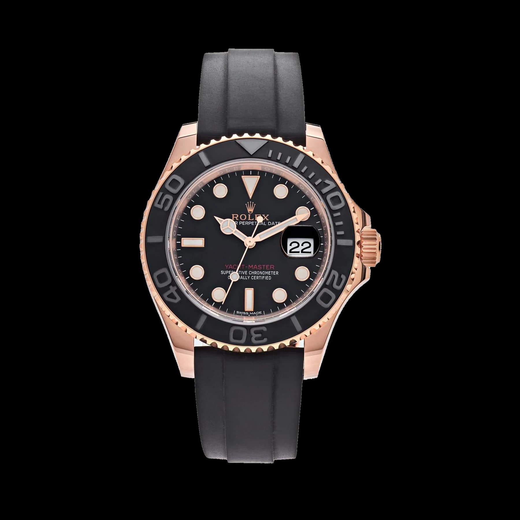 Rolex Yacht-Master 40 116655 Rose Gold Black Dial