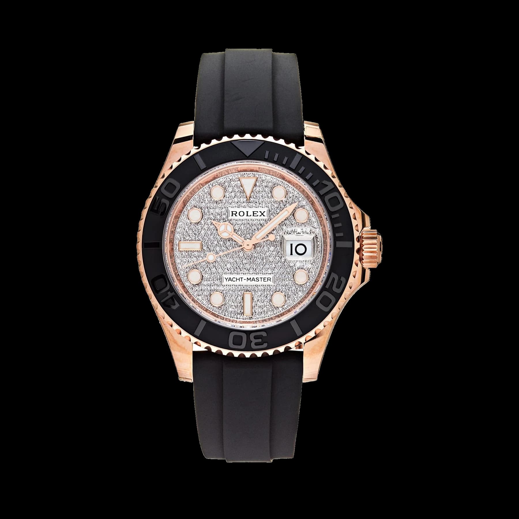 Rolex Yacht-Master 40 116655 Rose Gold Pave Diamond Dial (2020)
