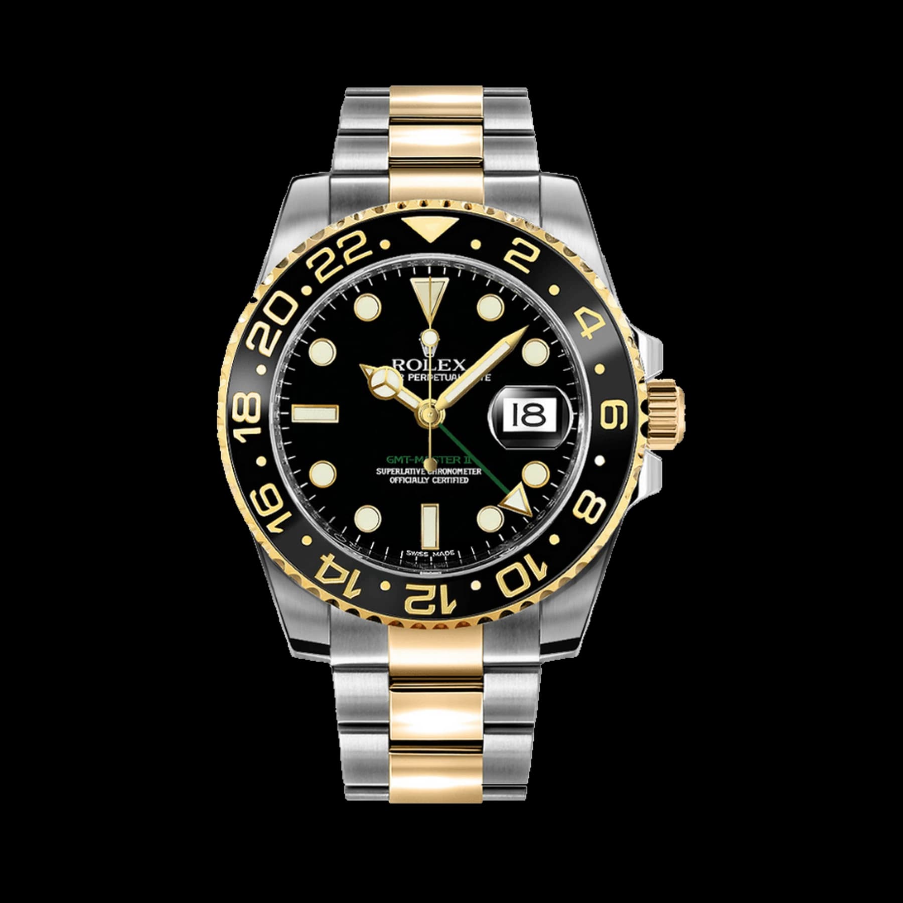 Rolex GMT-Master II 116713LN Stainless Steel Yellow Gold