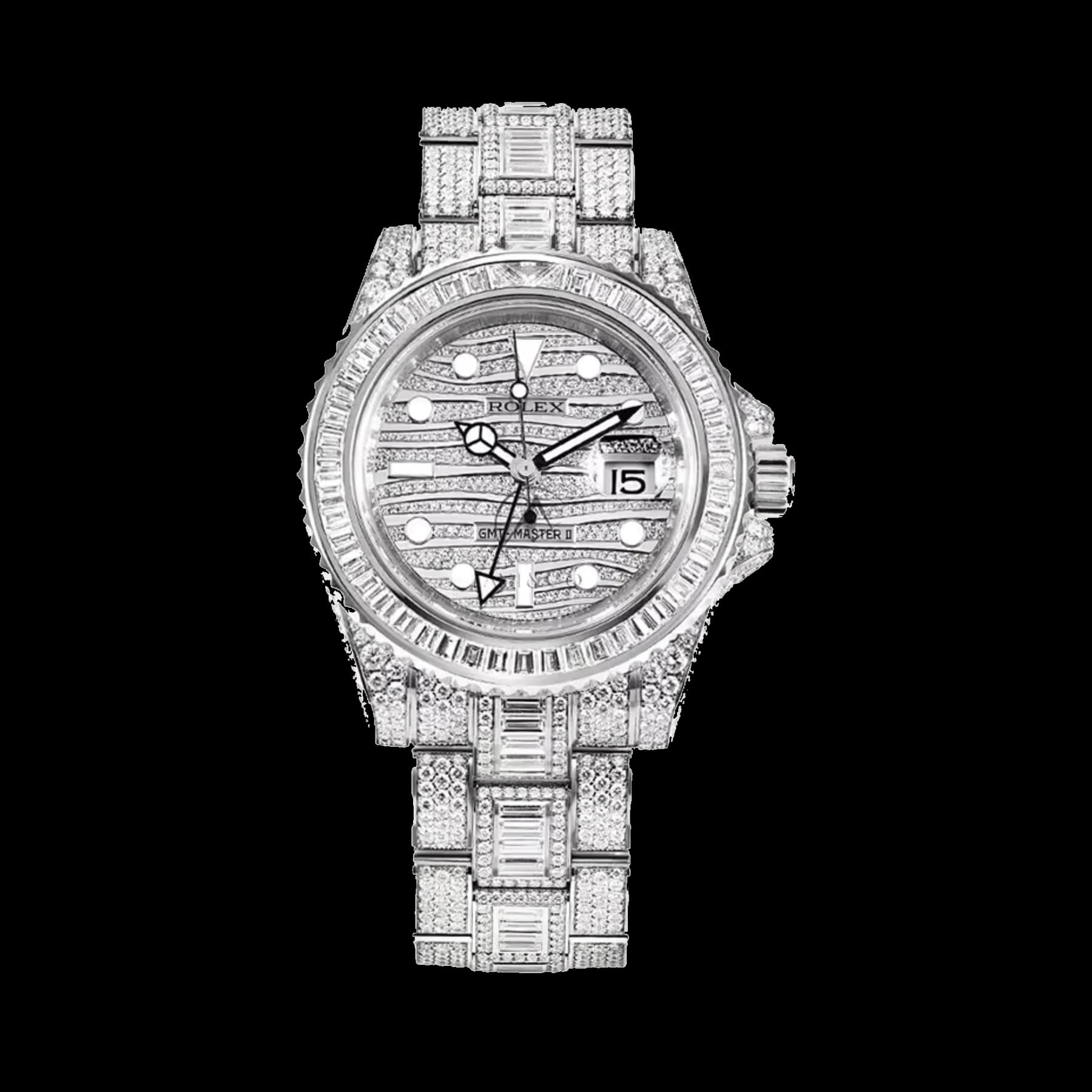 Rolex GMT-Master II 116769TBR-001 White Gold Diamond Set
