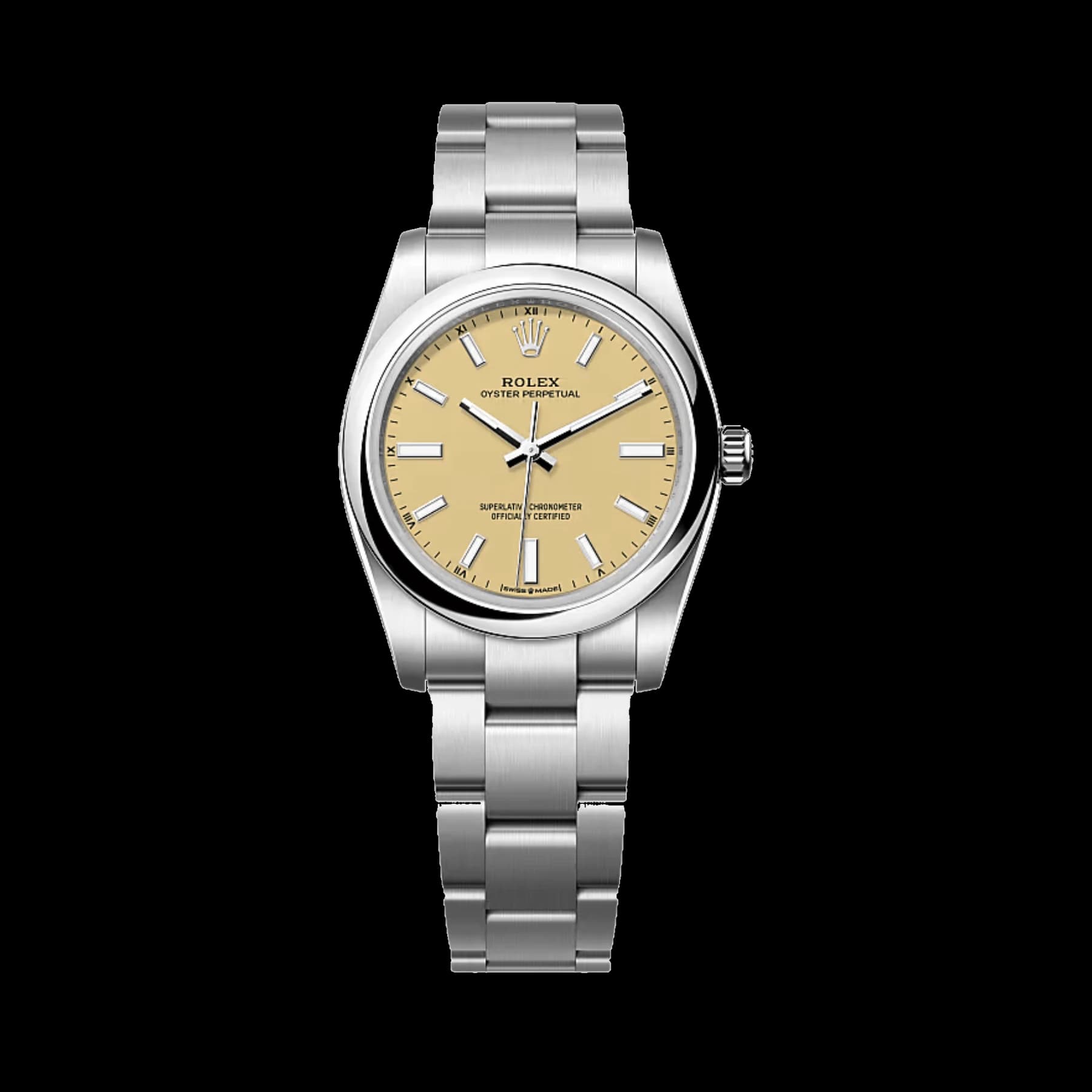 Rolex Oyster Perpetual 34 124200 Stainless Steel Beige Dial (2025)