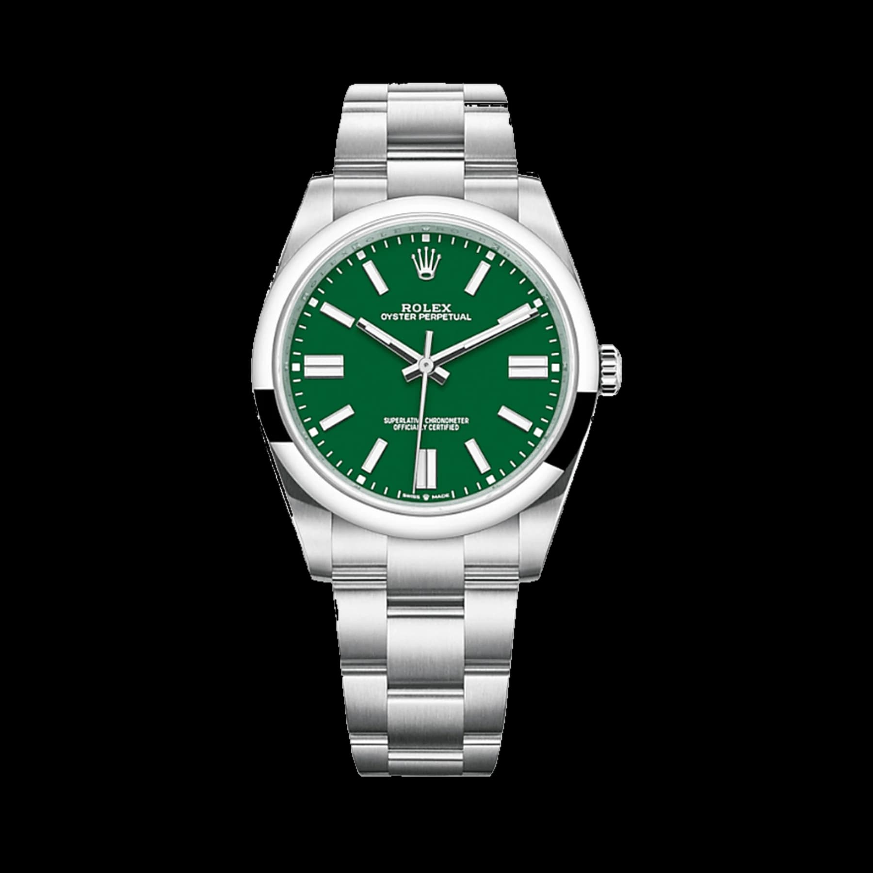 Rolex Oyster Perpetual 41 124300 Stainless Steel Green Dial