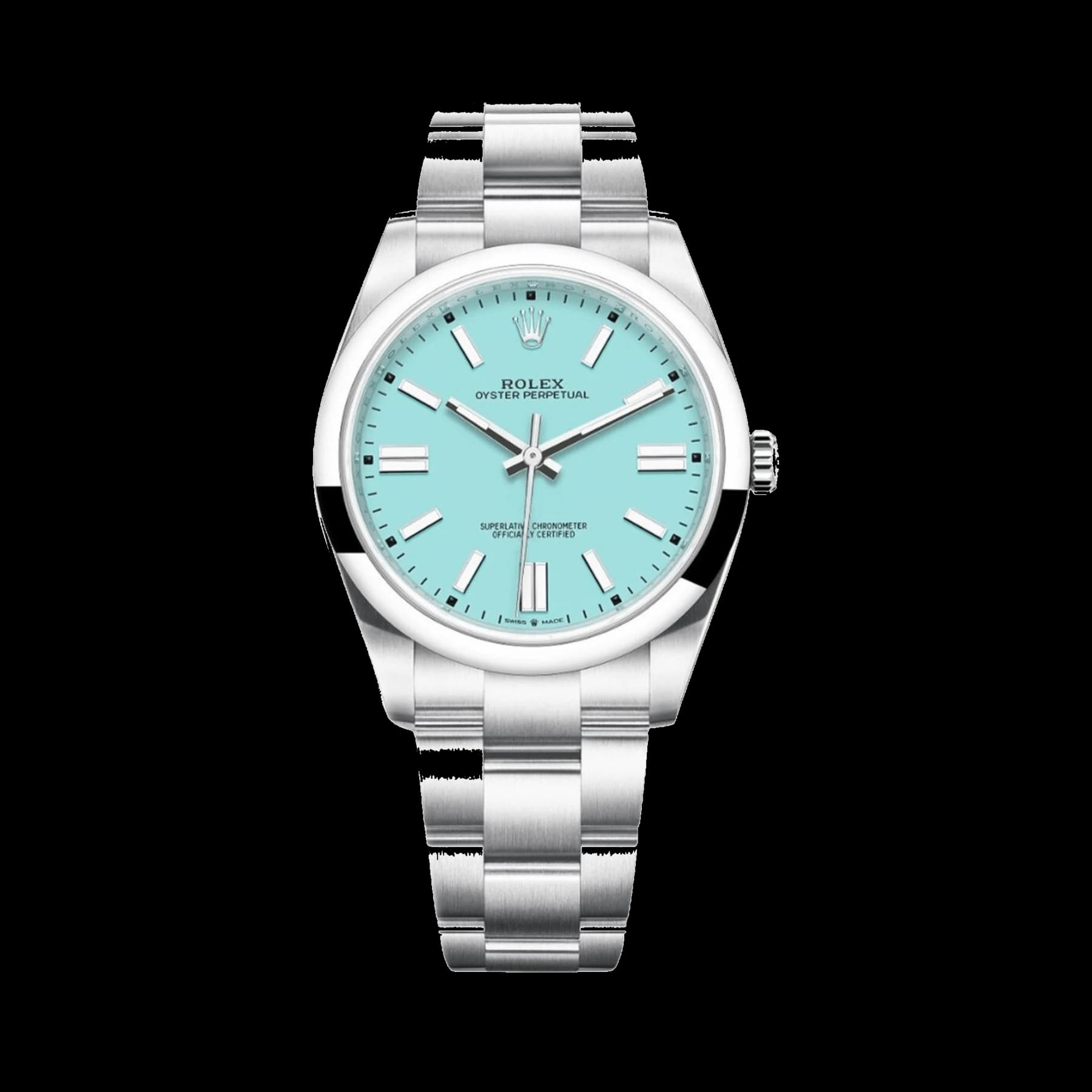 Rolex Oyster Perpetual 41 124300 Stainless Steel Turquoise Dial