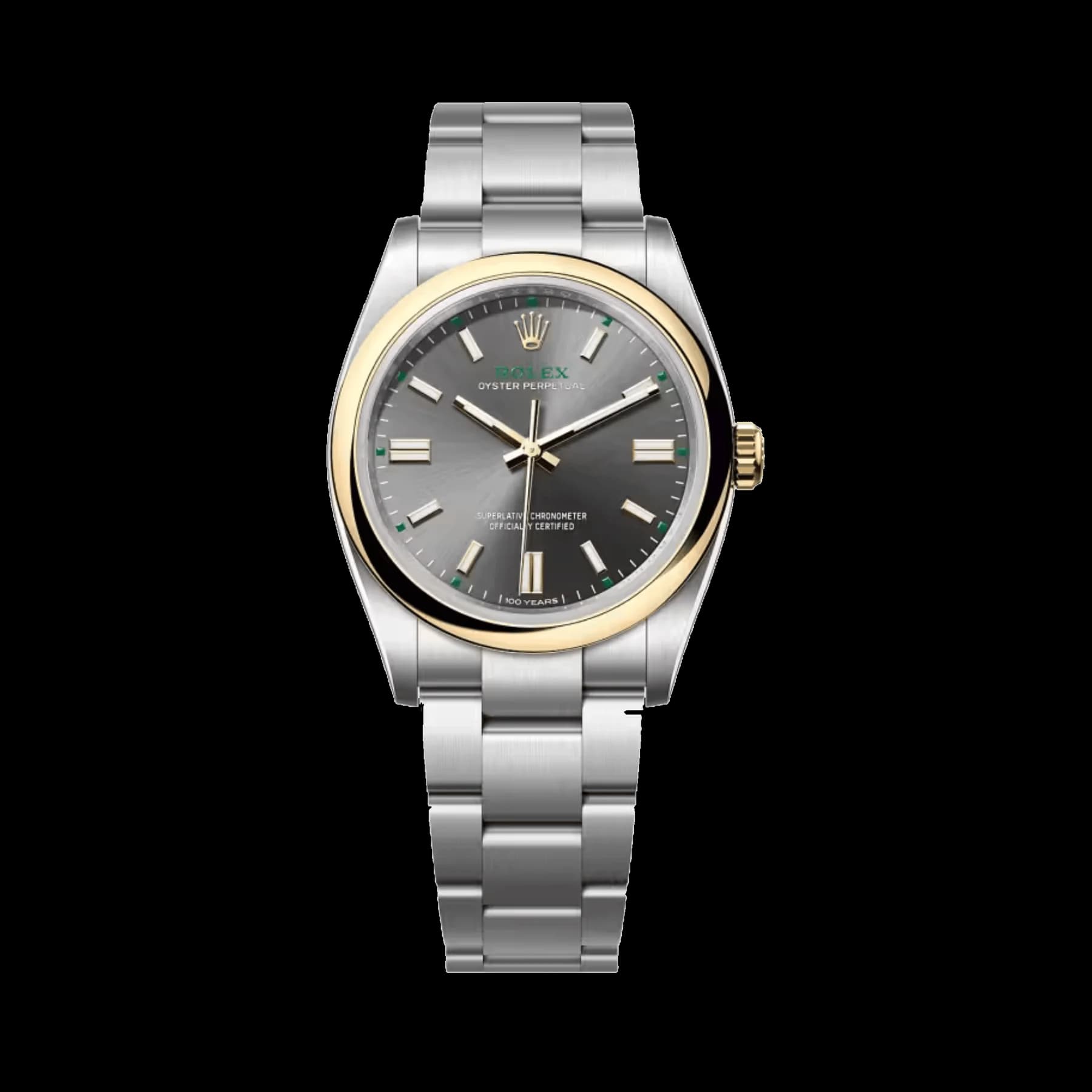 Rolex Oyster Perpetual 36 126003 'Oyster 100' Stainless Steel Yellow Gold Slate Dial (2026)