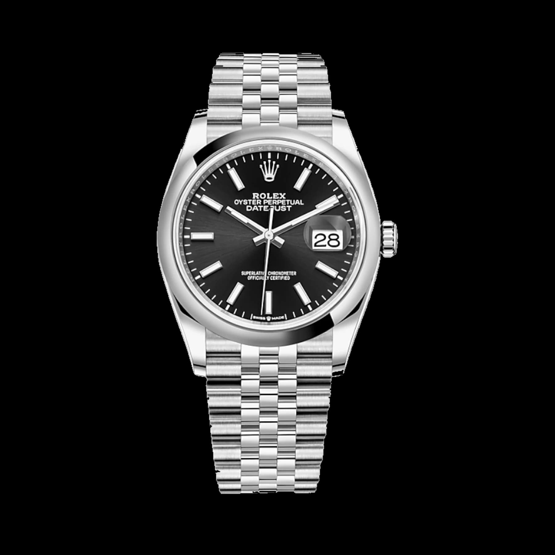Rolex Datejust 36 126200 Stainless Steel Black Dial Jubilee