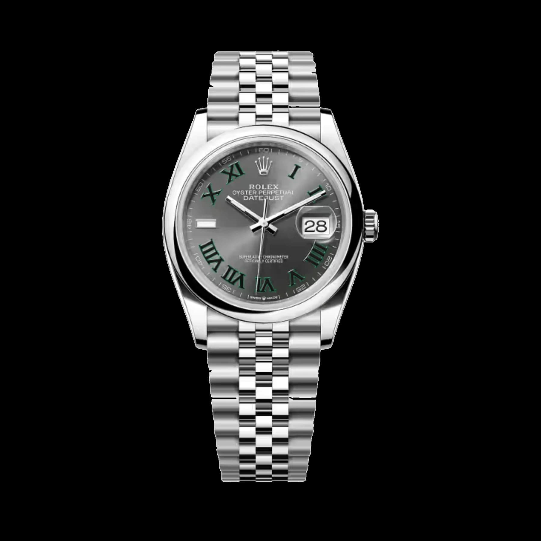Rolex Datejust 36 126200 Stainless Steel 'Wimbledon' Slate Dial Jubilee (2026)