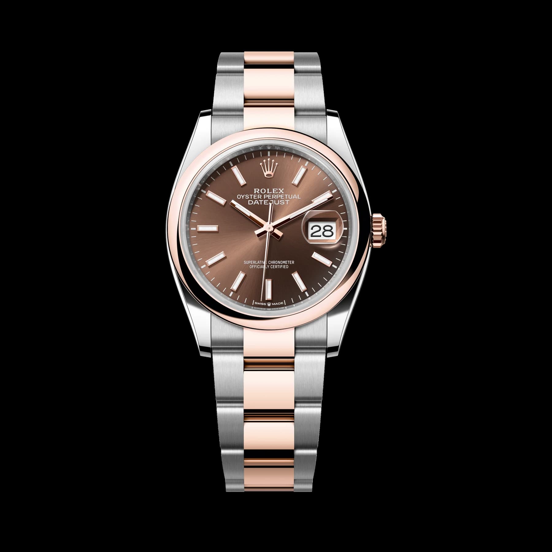 Rolex Datejust 36 watch: Oystersteel and Everose gold - m126201-0044