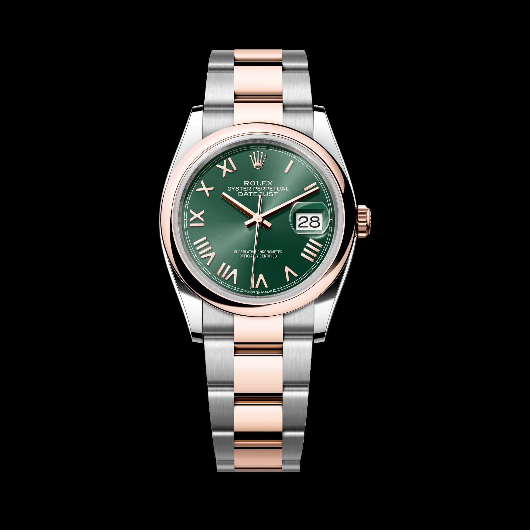 Rolex Datejust 36 watch: Oystersteel and Everose gold - m126201-0052