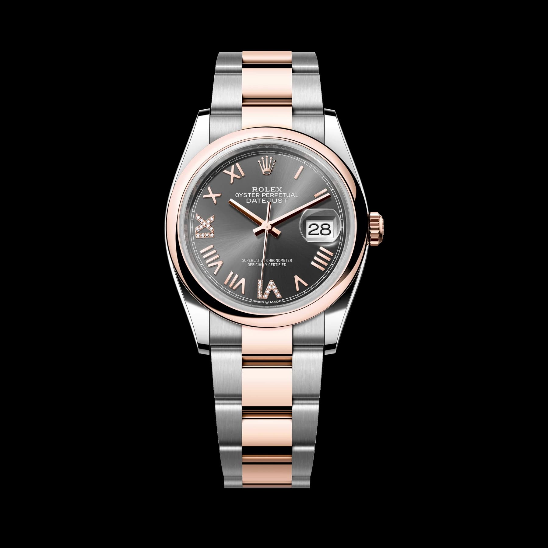 Rolex Datejust 36 watch: Oystersteel and Everose gold - m126201-0048