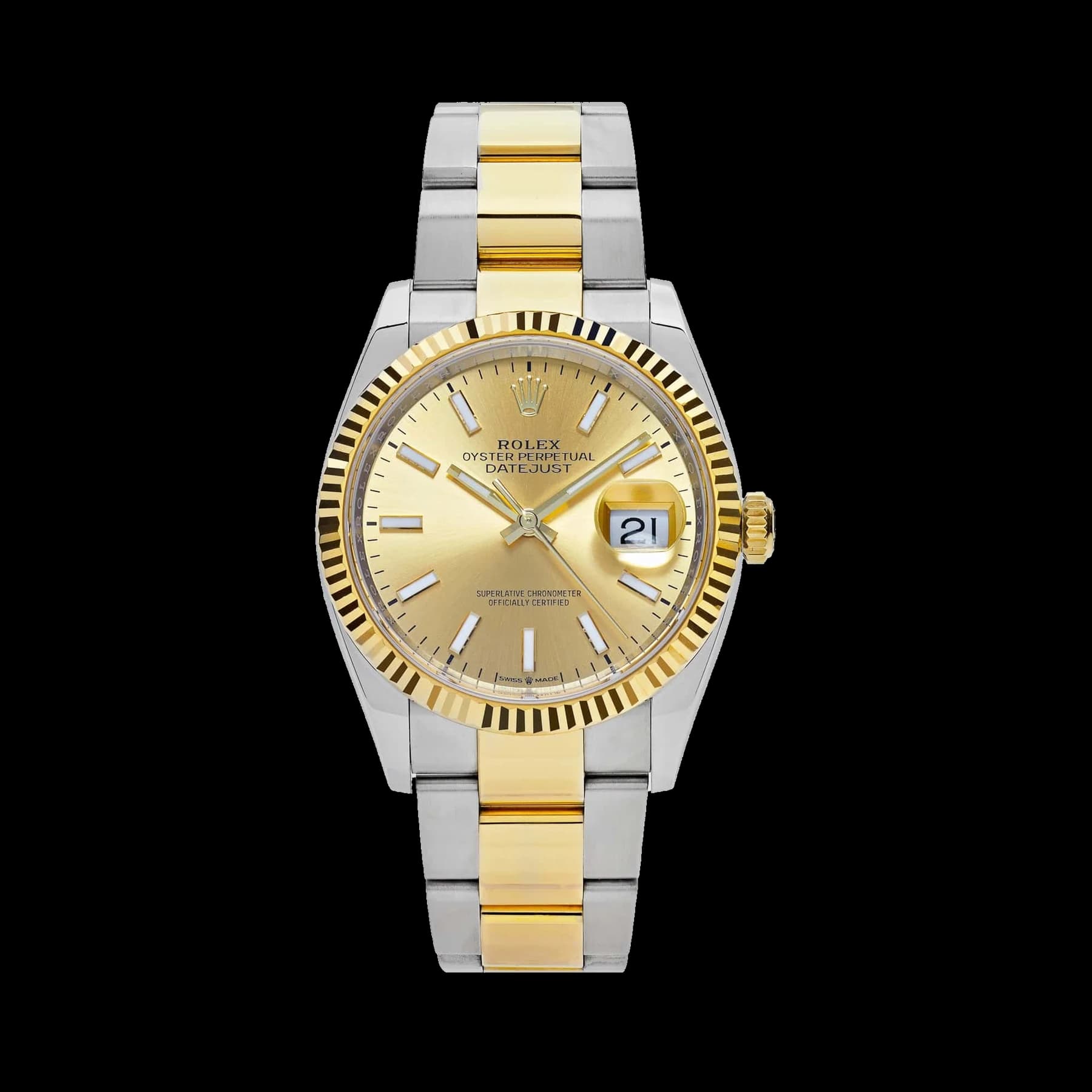 Rolex Datejust 36 126233 Two-Toned Yellow Gold Stainless Steel Champagne Dial