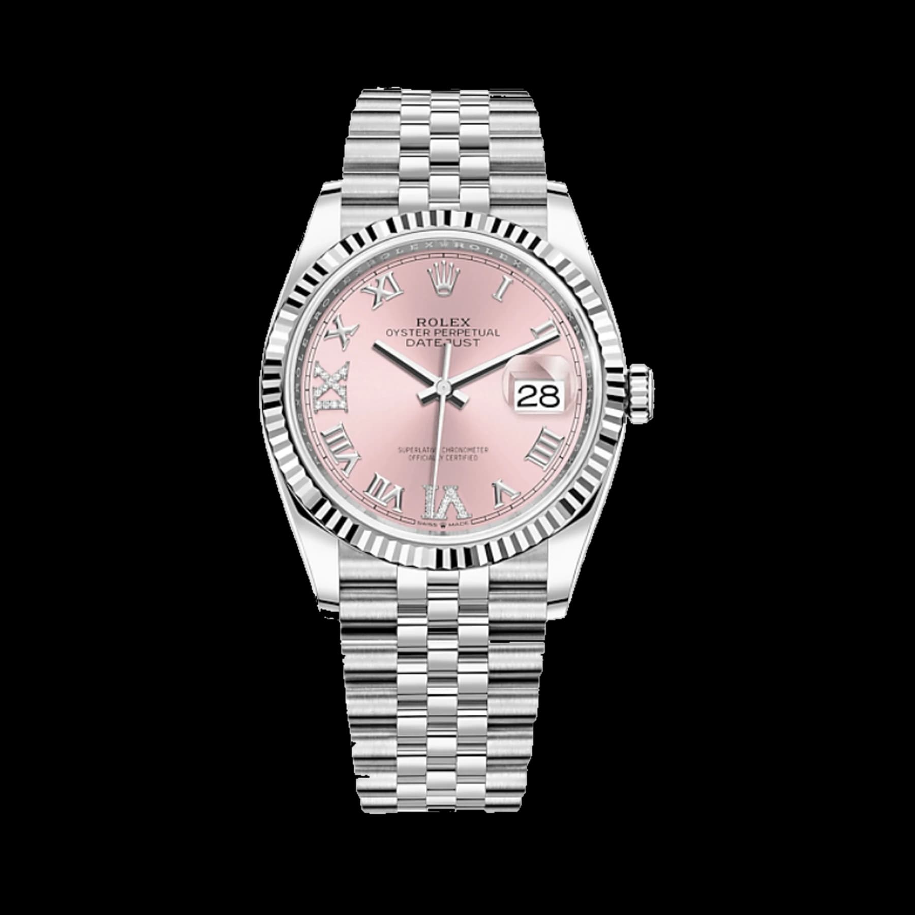 Rolex Datejust 36 126234 Stainless Steel Pink Dial Jubilee