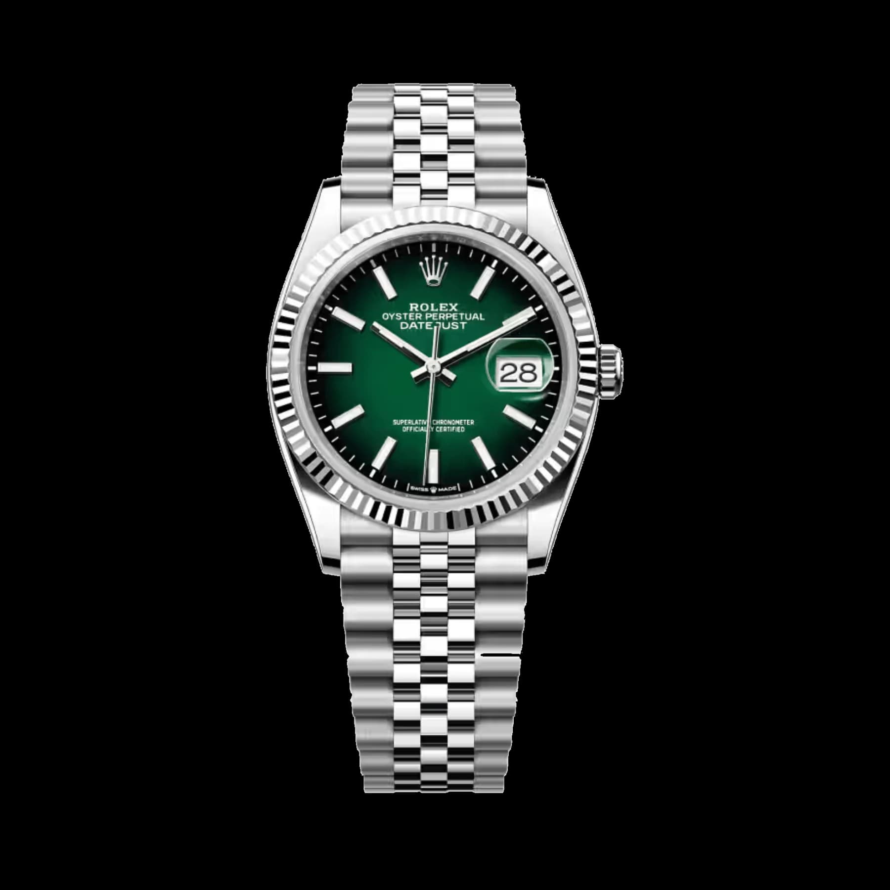 Rolex Datejust 36 126234 Stainless Steel Green Ombré Dial Jubilee (2026)