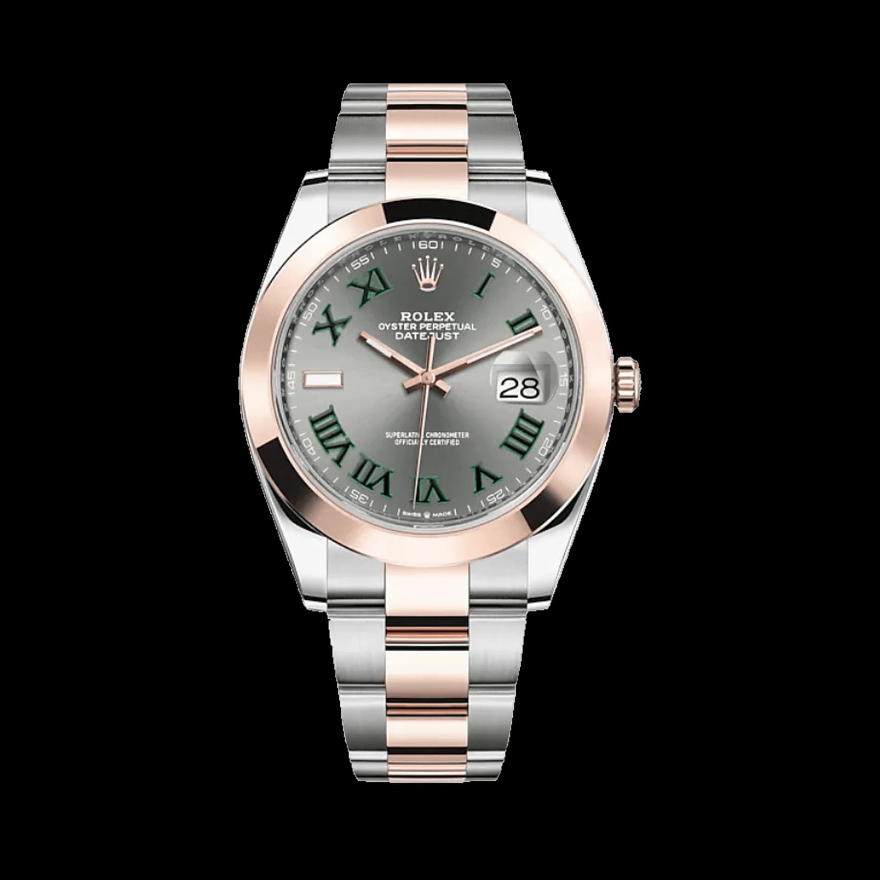 Rolex Datejust 41 126301 Stainless Steel Rose Gold Slate Dial