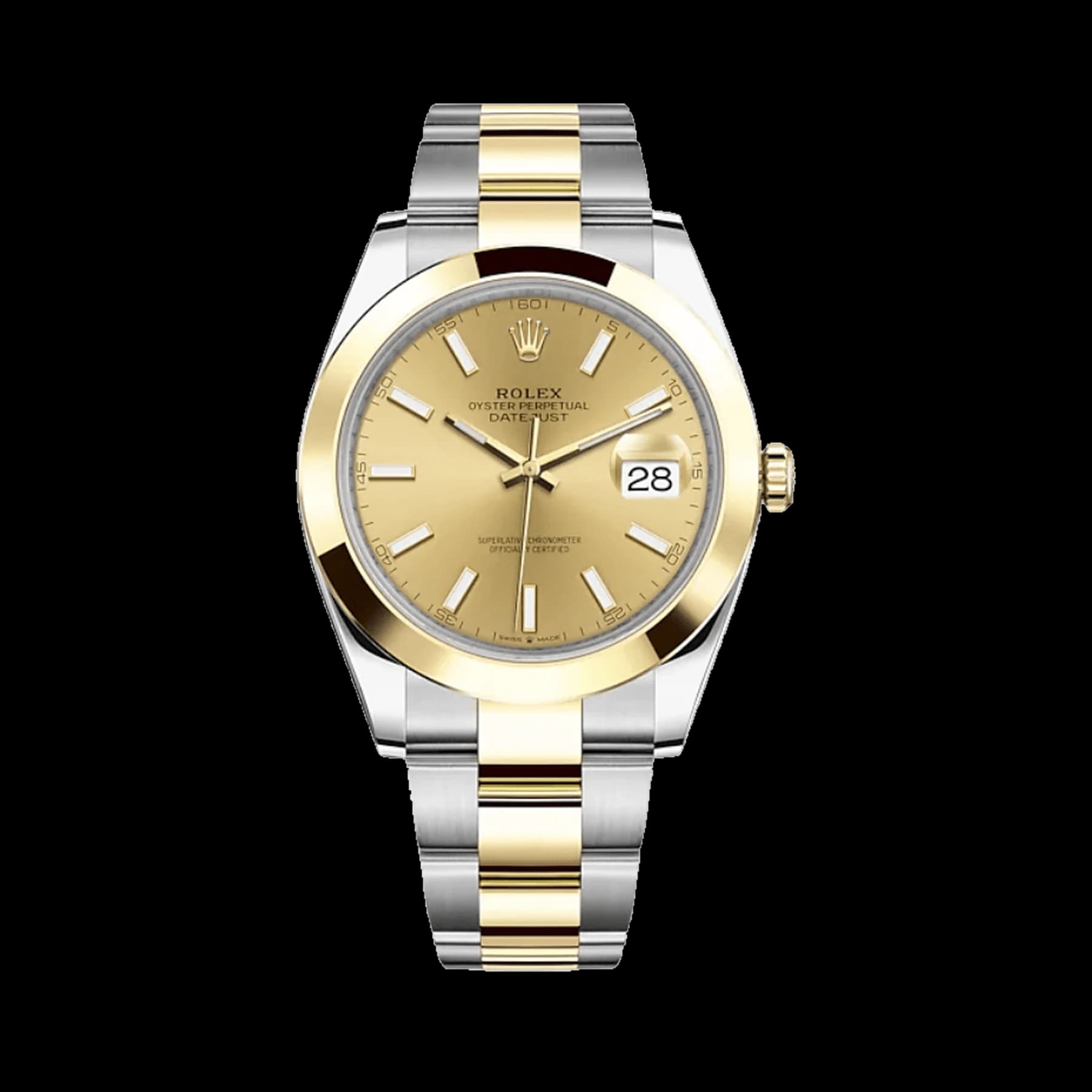 Rolex Datejust 41 126303 Stainless Steel Yellow Gold Champagne Dial