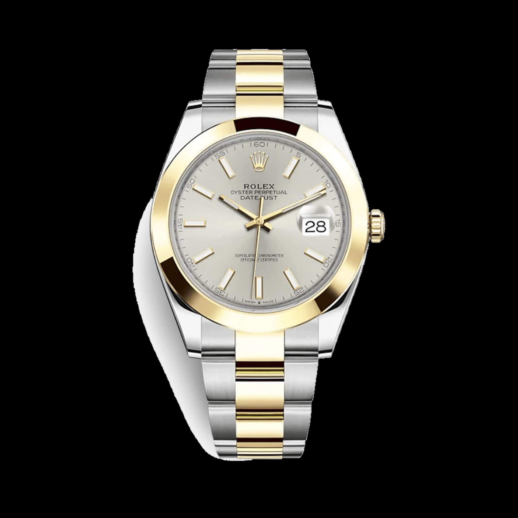 Rolex Datejust 41 126303 Stainless Steel Yellow Gold Silver Dial