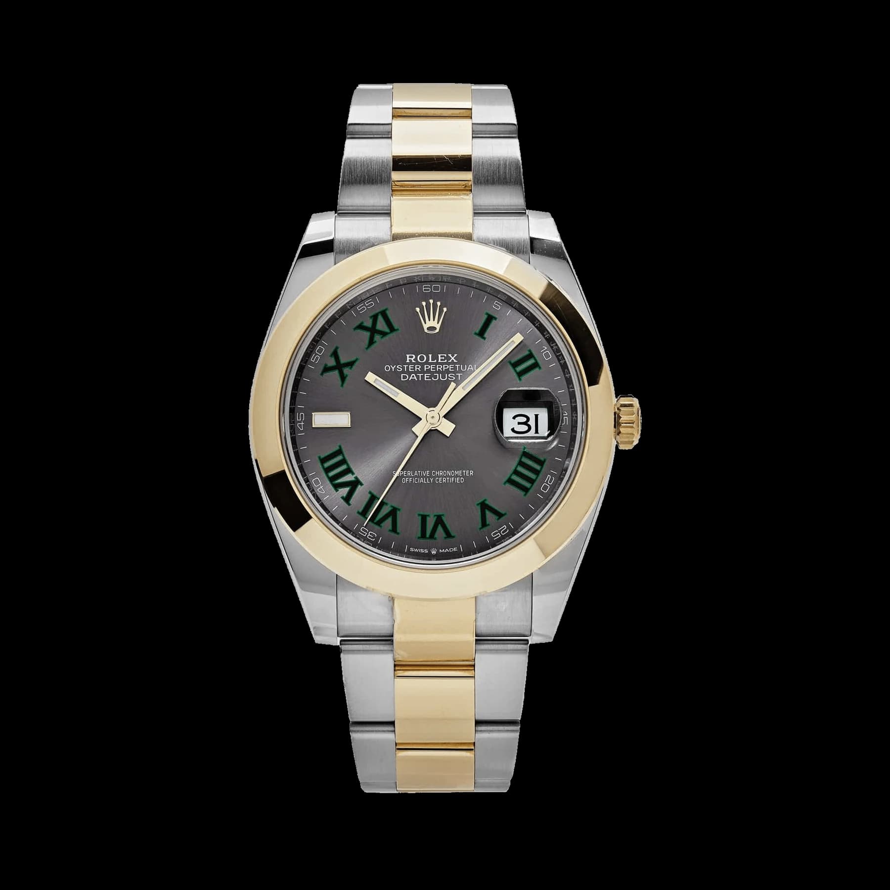 Rolex Datejust 41 126303 'Wimbledon' Yellow Gold Stainless Steel Slate Dial (2025)