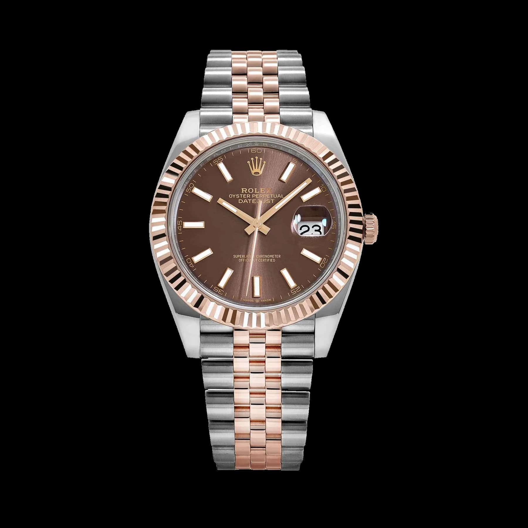 Rolex Datejust 41 126331 Stainless Steel Rose Gold Chocolate Dial Jubilee (2023)