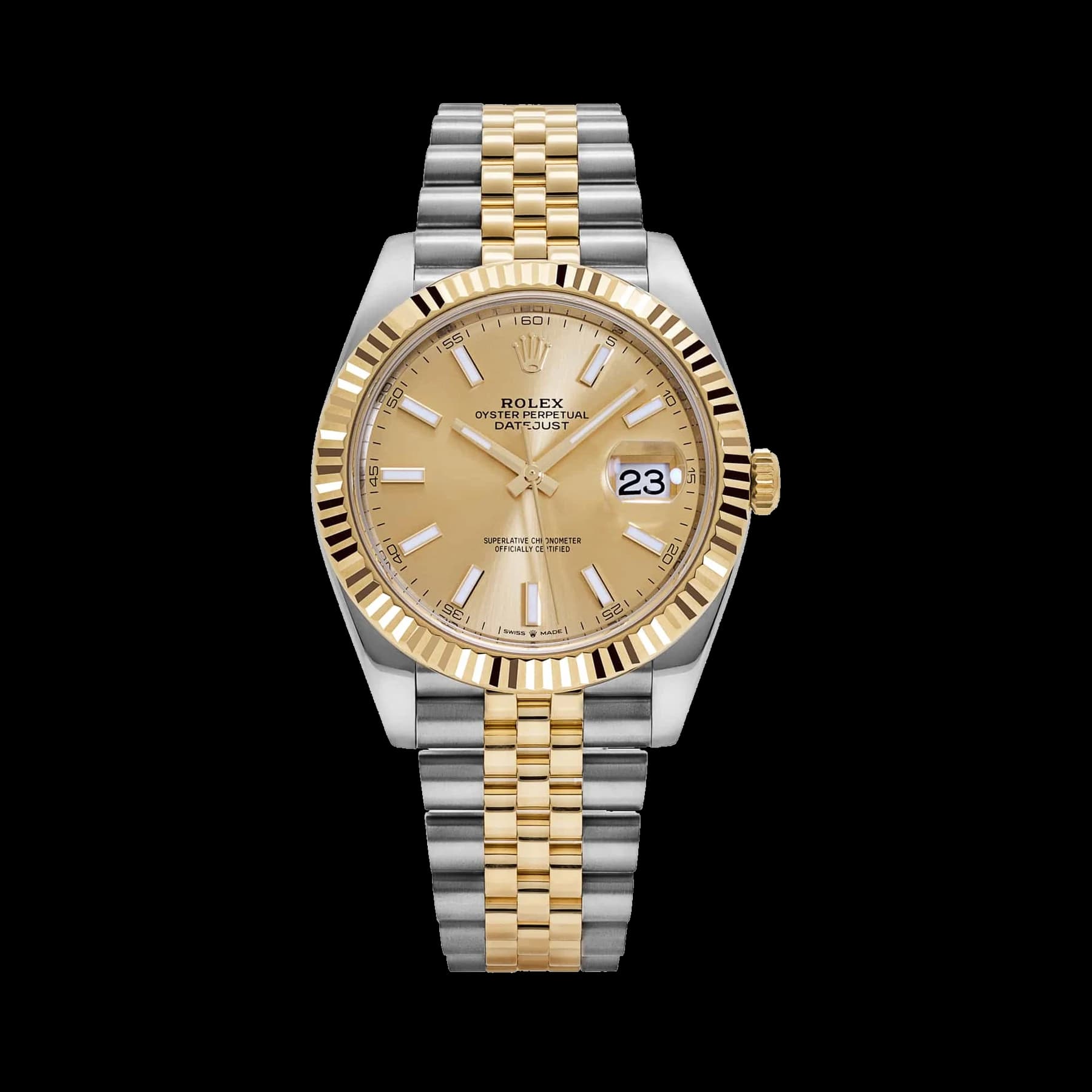 Rolex Datejust 41 126333 Stainless Steel Yellow Gold Champagne Dial Jubilee (2021)