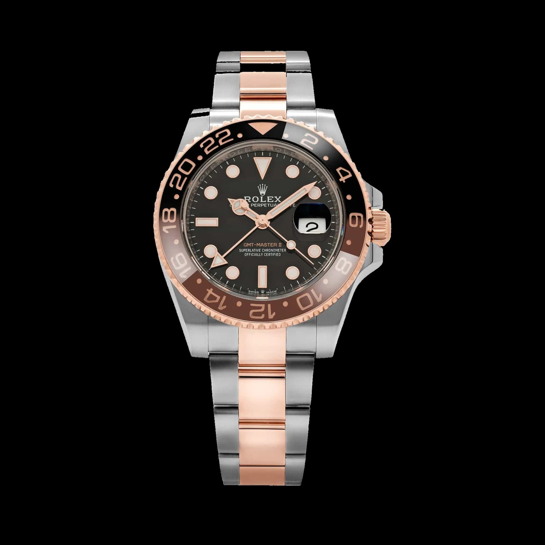 Rolex GMT-Master II 126711CHNR 'Root Beer' Stainless Steel Rose Gold Black Dial (2021)
