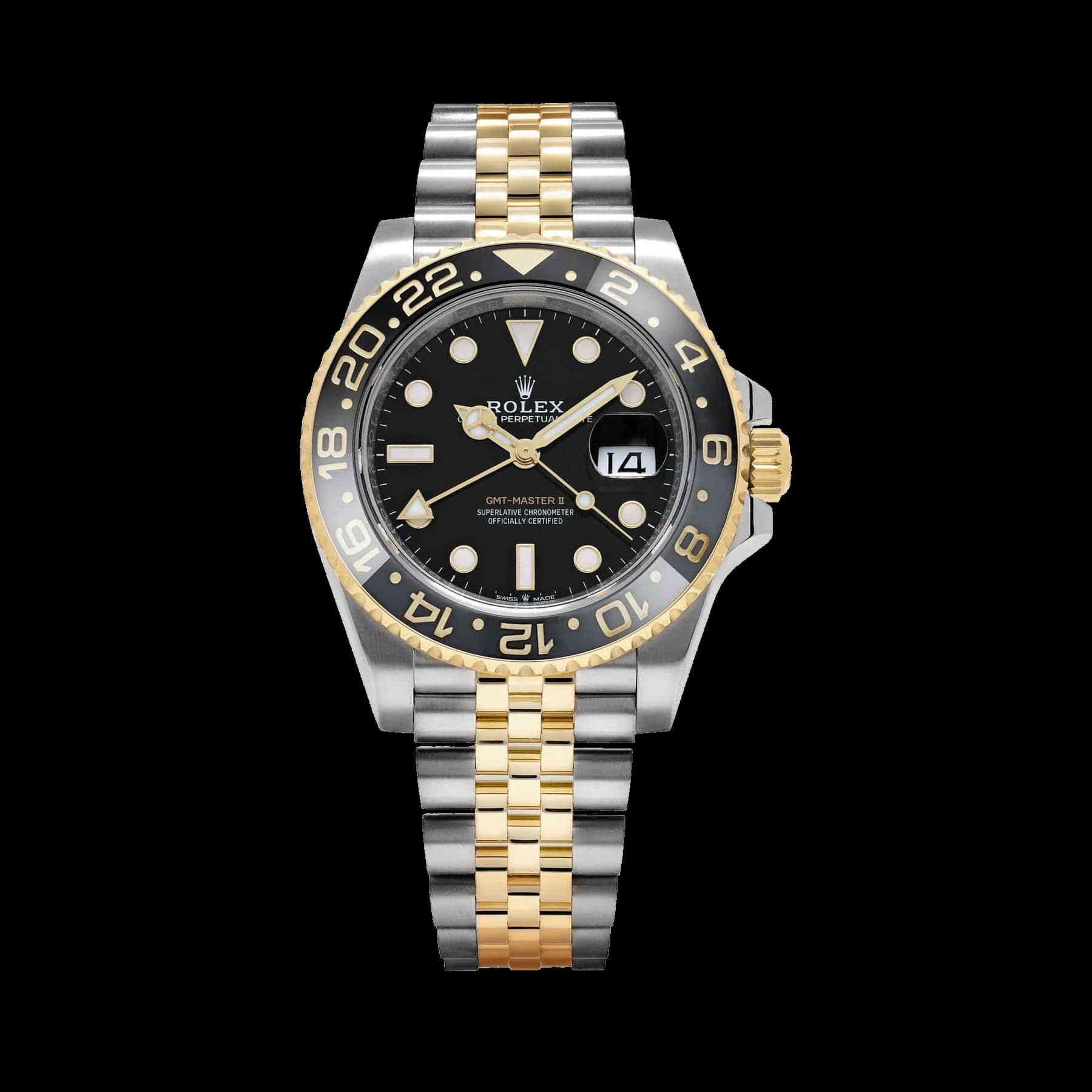 Rolex GMT-Master II 126713GRNR Stainless Steel Yellow Gold Black Dial Jubilee (2025)