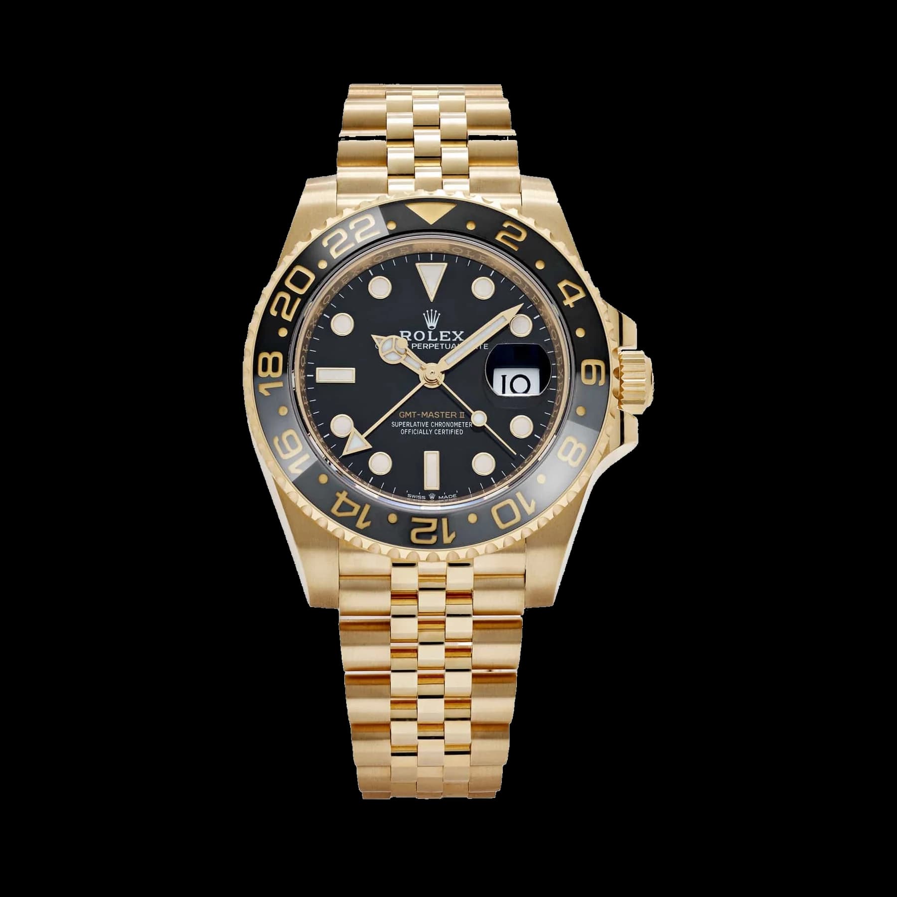 Rolex GMT-Master II 126718GRNR Yellow Gold Black Dial Jubilee (2026)
