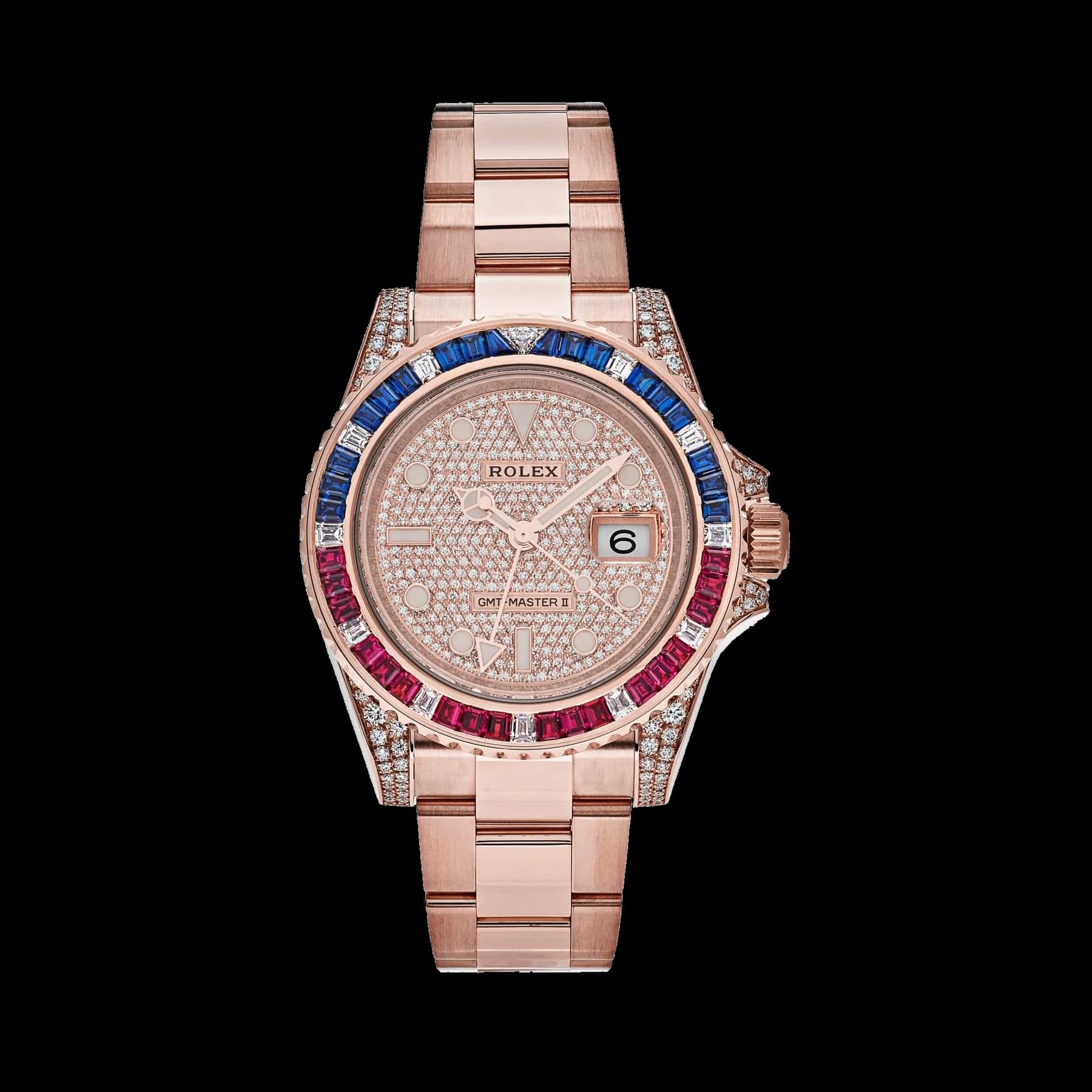 Rolex GMT-Master II 126755SARU Rose Gold Sapphire and Ruby