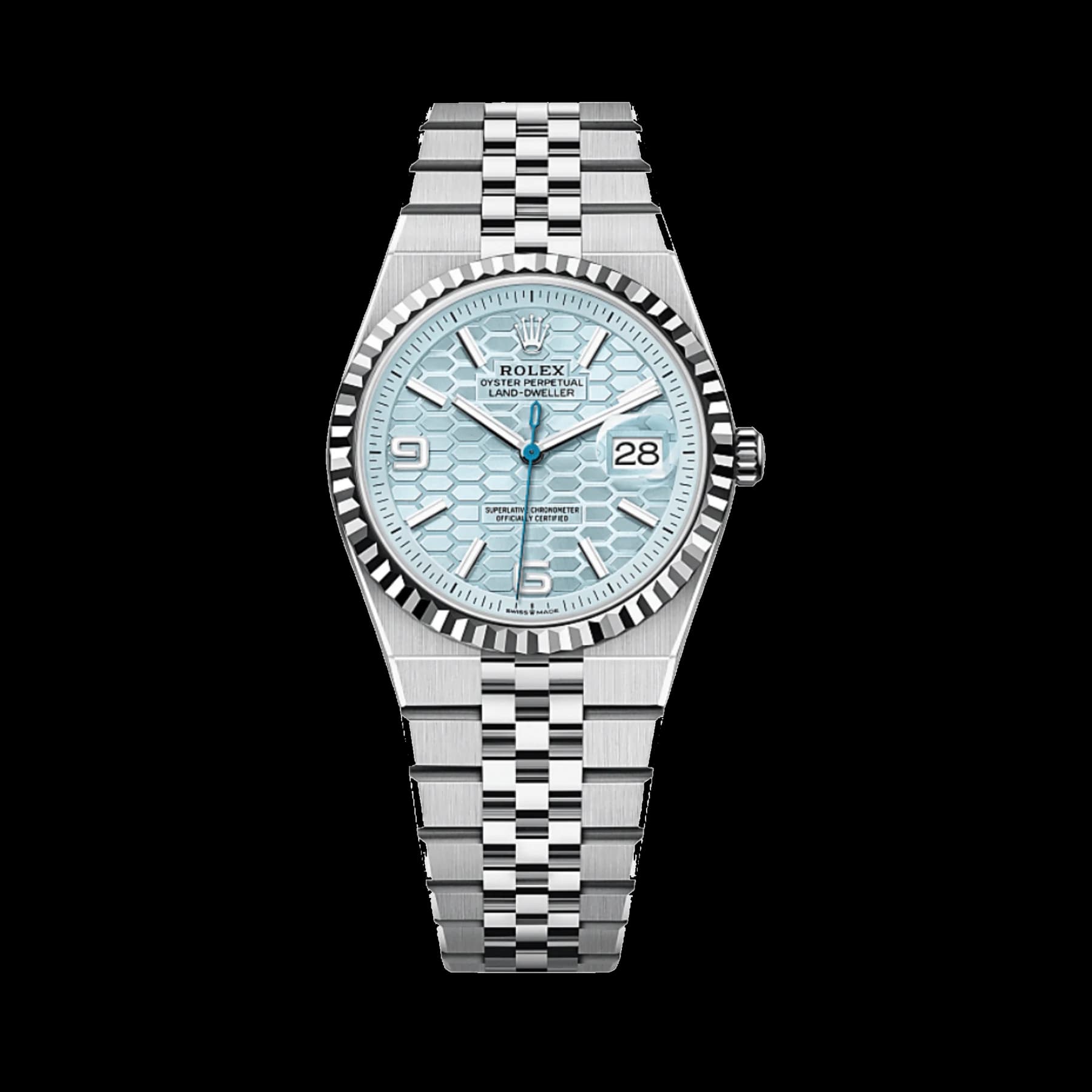 Rolex Land-Dweller 127236 Platinum Ice Blue Dial (2025)
