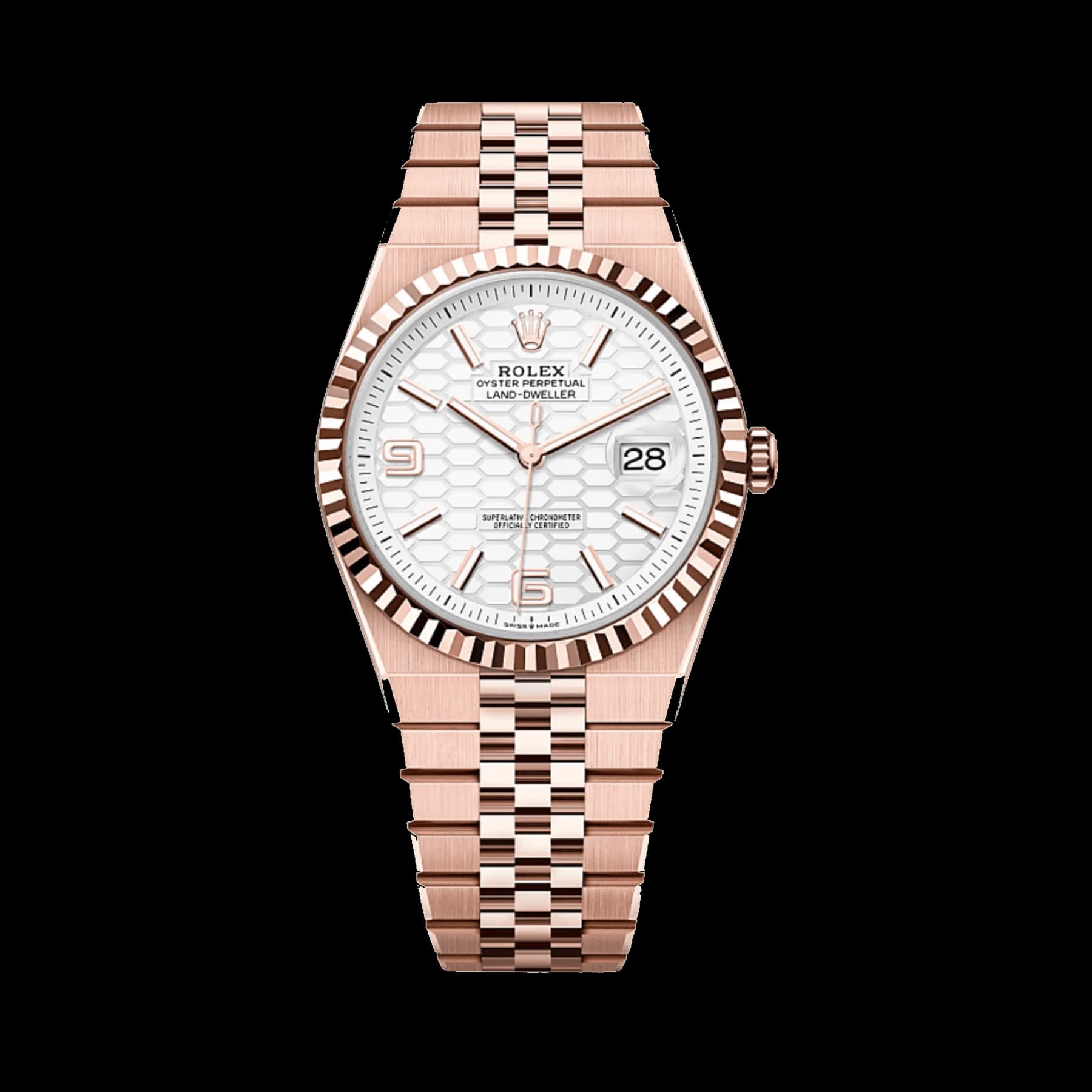 Rolex Land-Dweller 127335 Rose Gold Intense White Dial (2025)