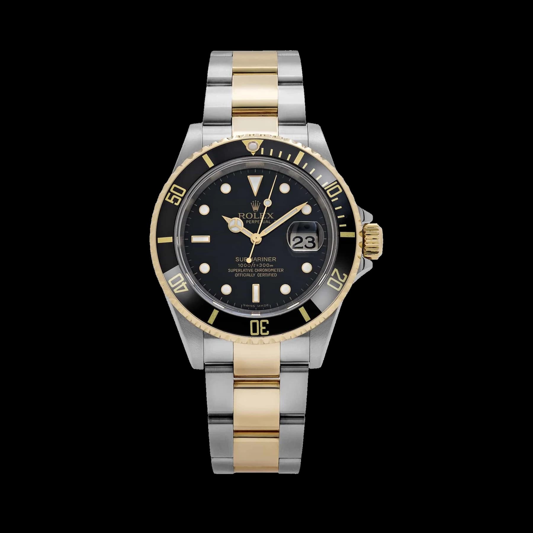 Rolex Submariner Date 16613N Stainless Steel Yellow Gold Black Dial (2008)