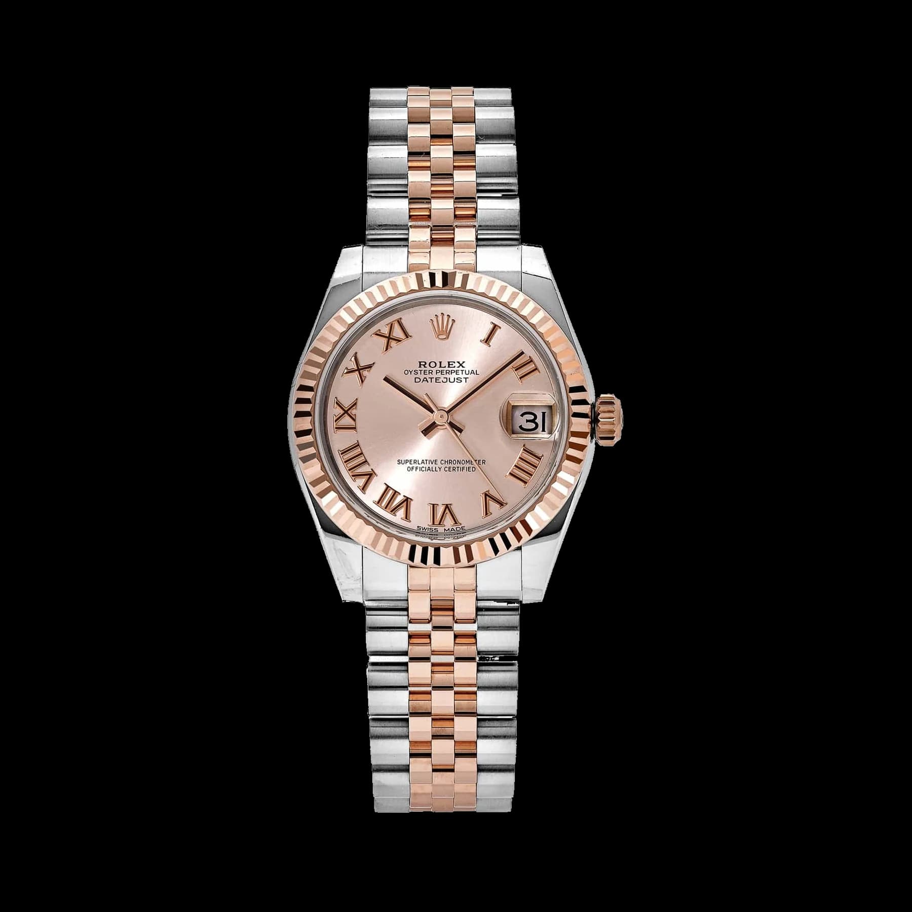 Rolex Datejust 31 178271 'Ladies' Rose Gold Stainless Steel Sundust Dial