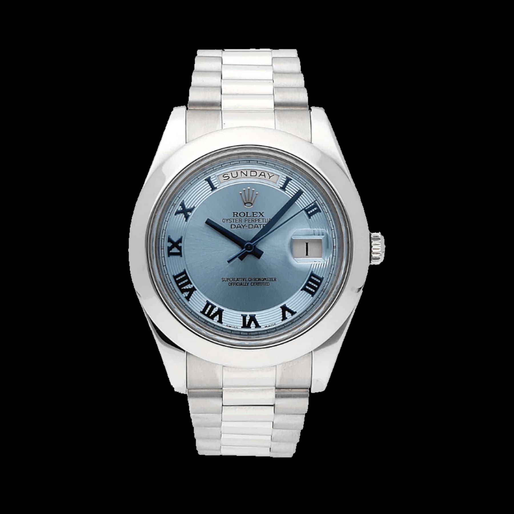 Rolex Day-Date 41 218206 Platinum Ice Blue Dial