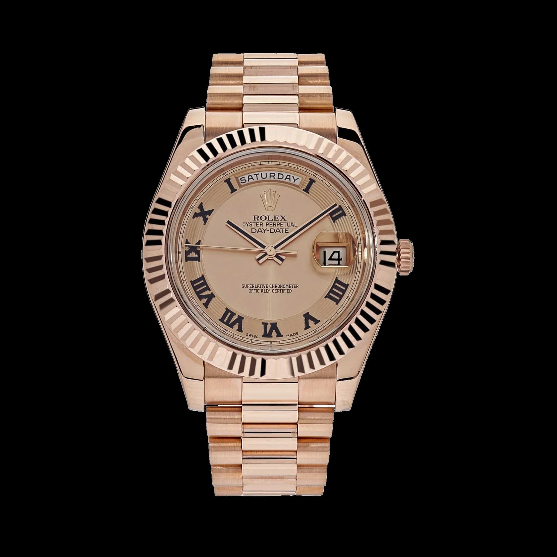 Rolex Day-Date II 218235 Rose Gold Pink Dial