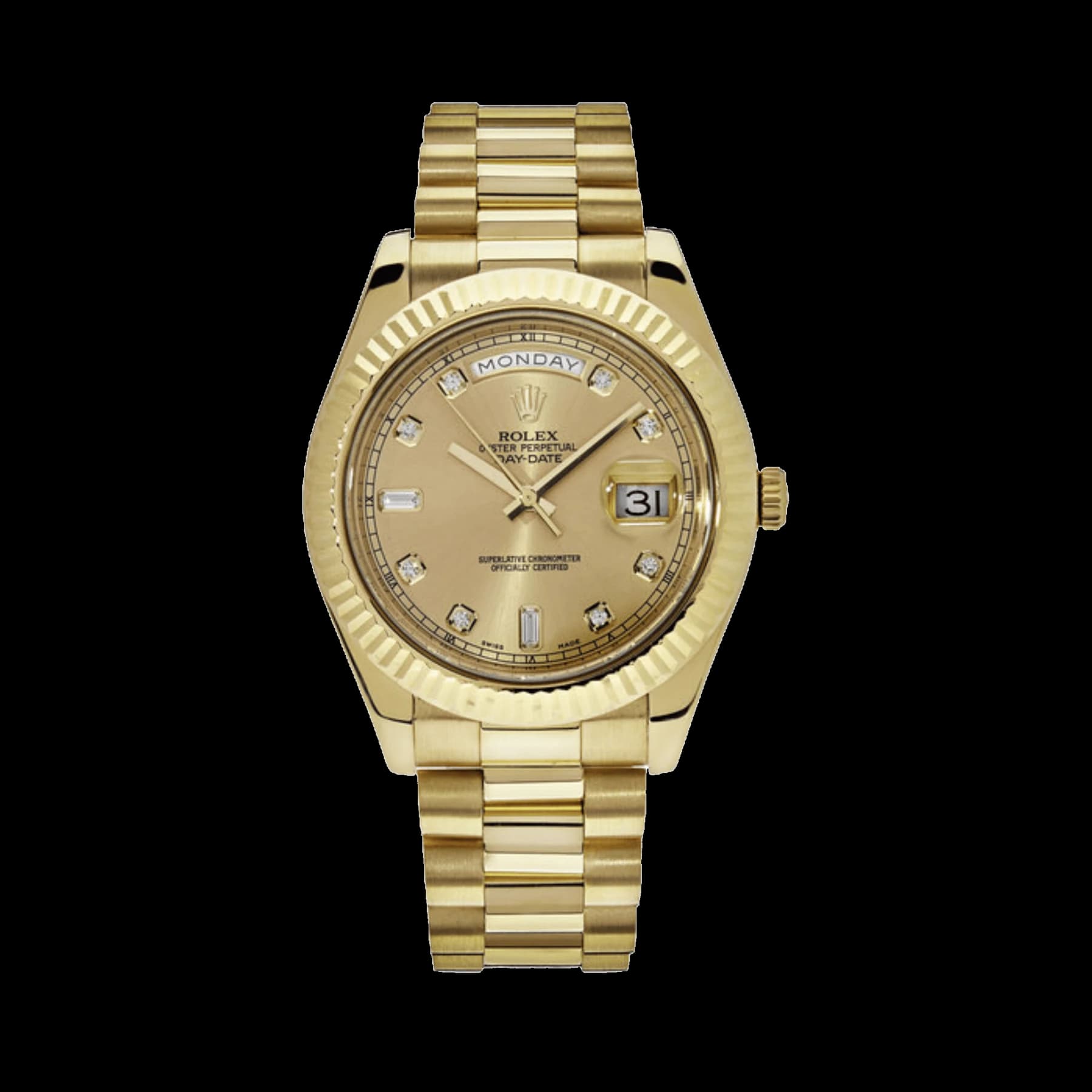 Rolex Day-Date II 218238 Yellow Gold Champagne Diamond Dial