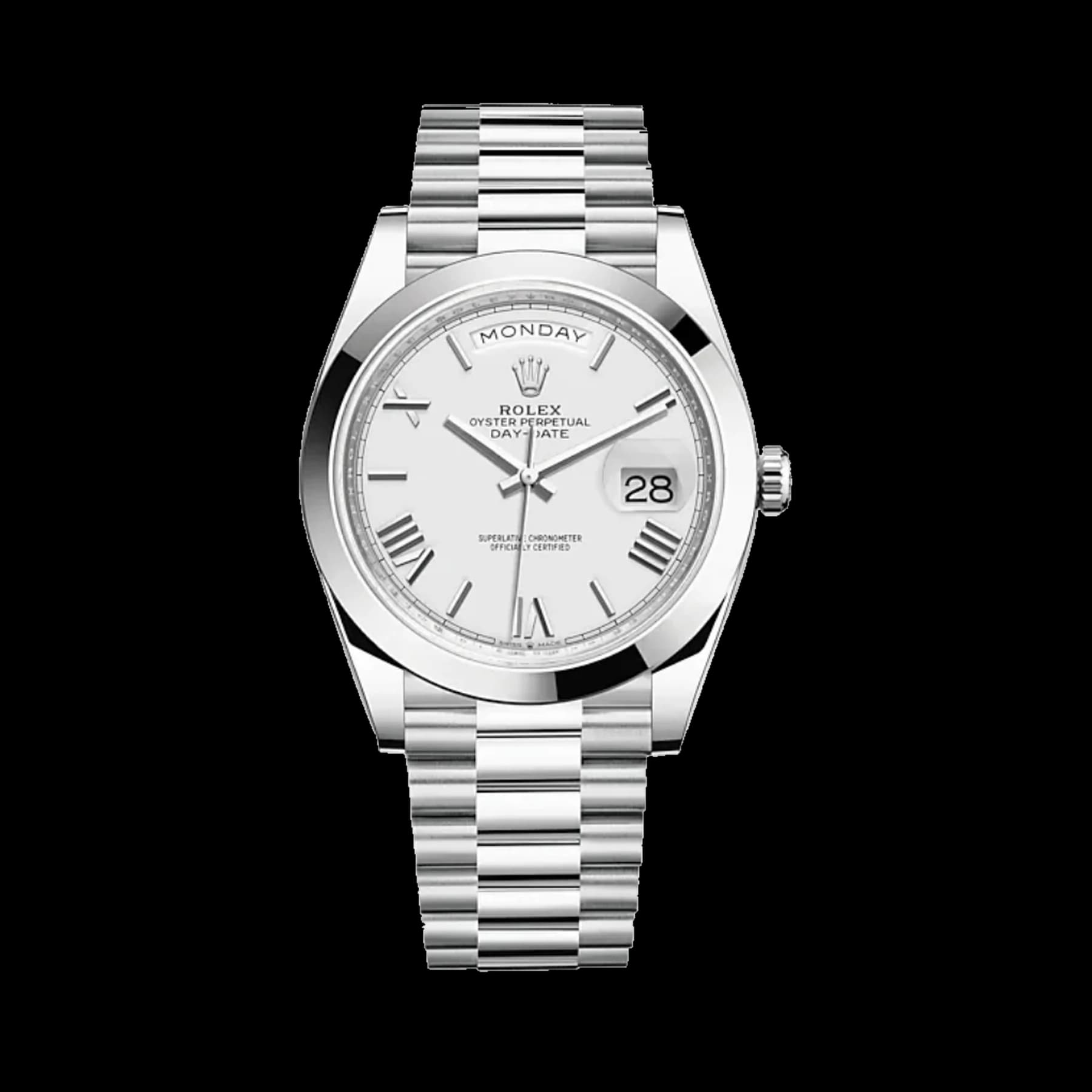 Rolex Day-Date 40 228206 Platinum White Dial