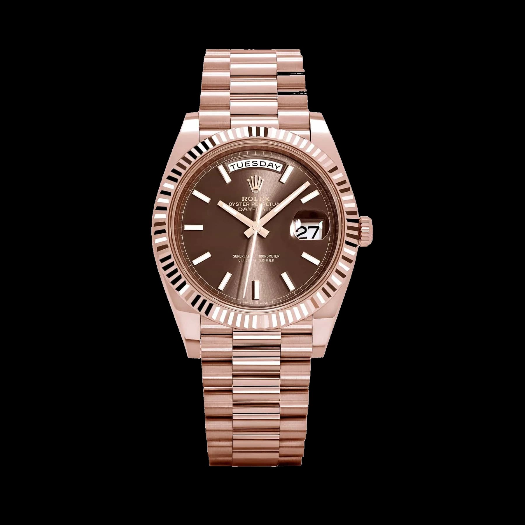 Rolex Day-Date 40 Reference 228235 Rose Gold Chocolate Dial (2025)