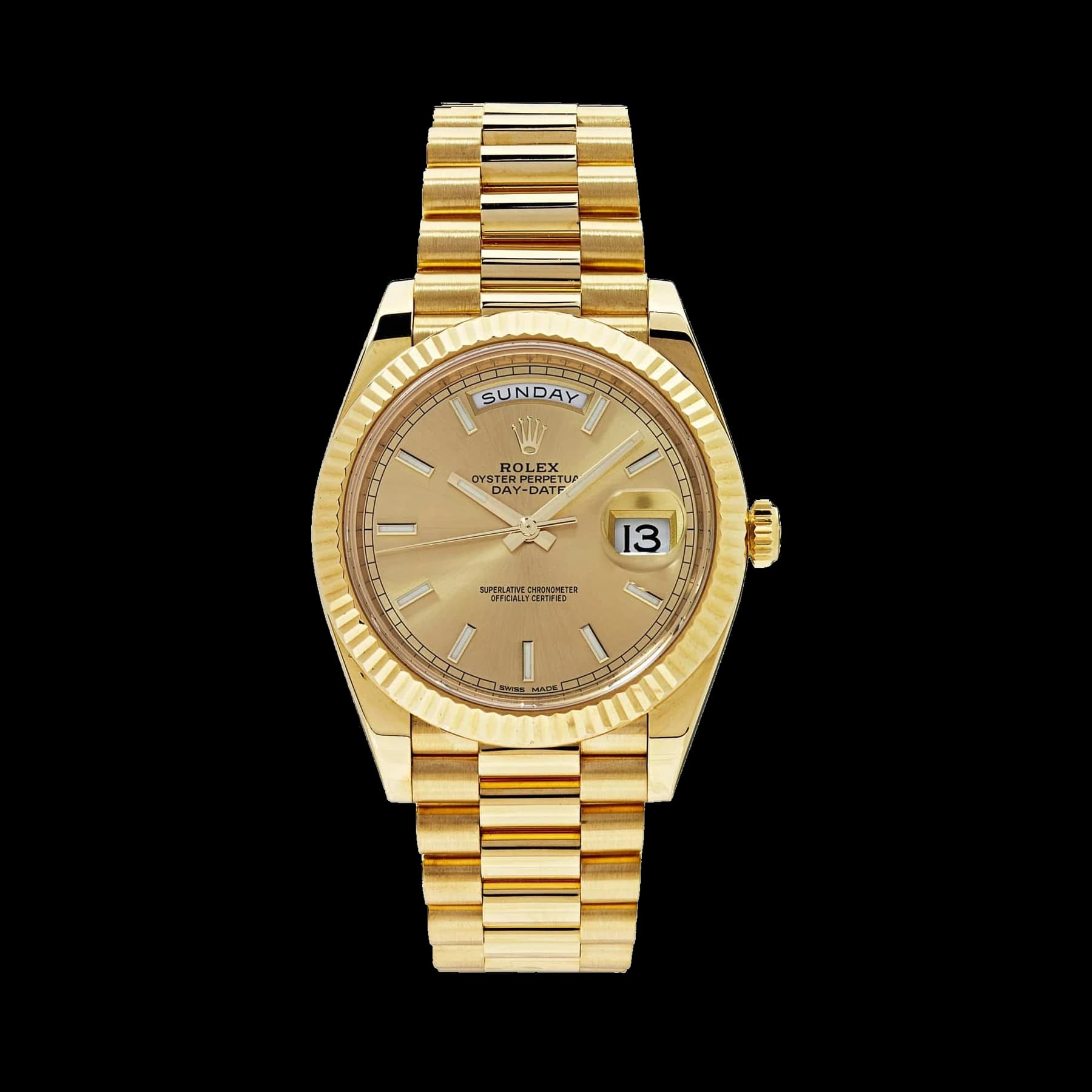 Rolex Day-Date 40 228238 Yellow Gold Champagne Dial