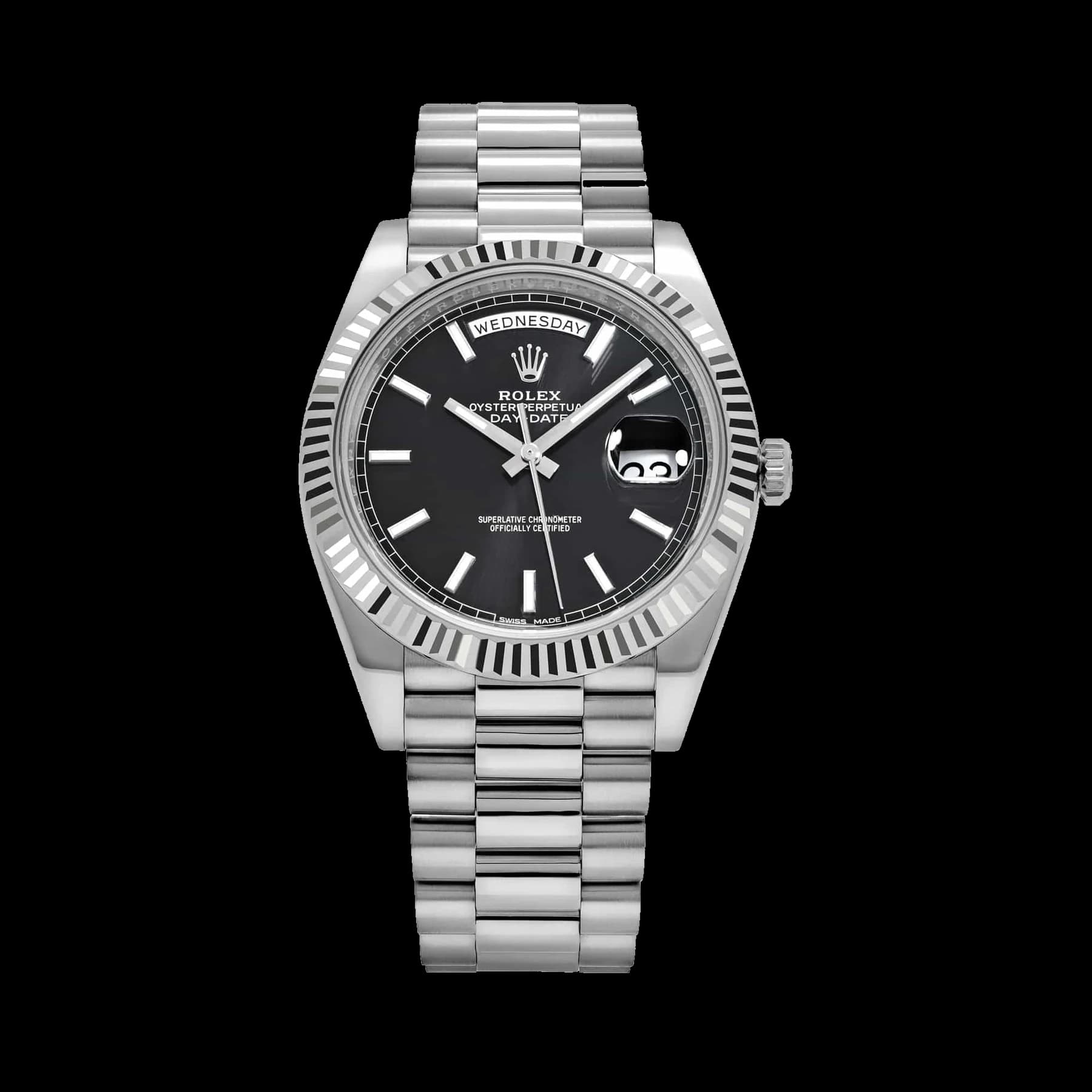 Rolex Day-Date 40 228239 White Gold Black Dial (2016)