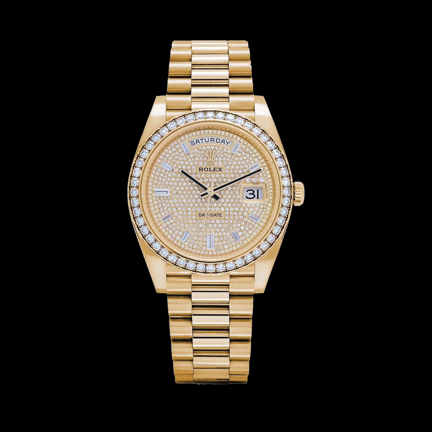 Rolex Day-Date 40 228348RBR Yellow Gold Diamond Dial Diamond Bezel (2022)
