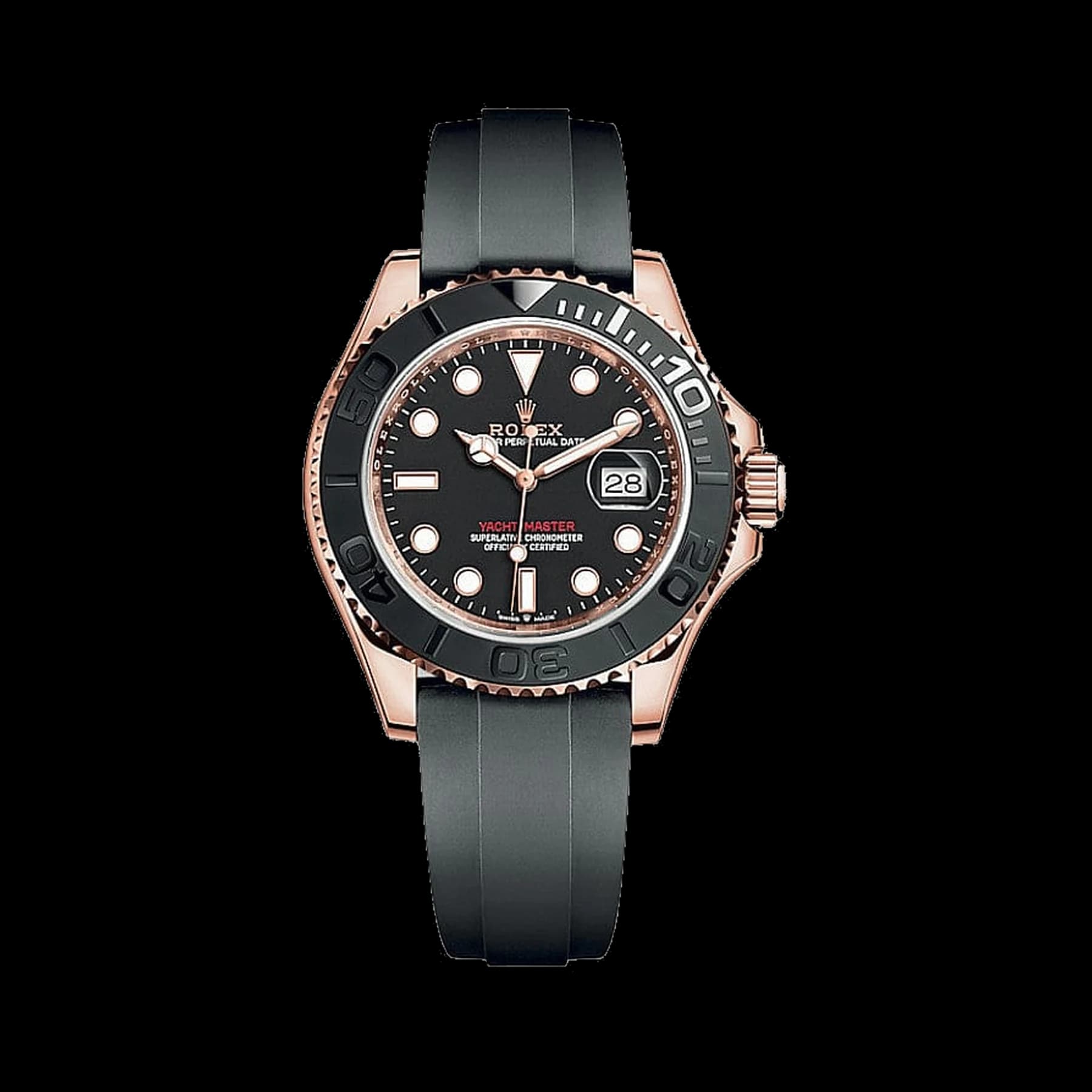 Rolex Yacht-Master 37 268655 Rose Gold Black Dial