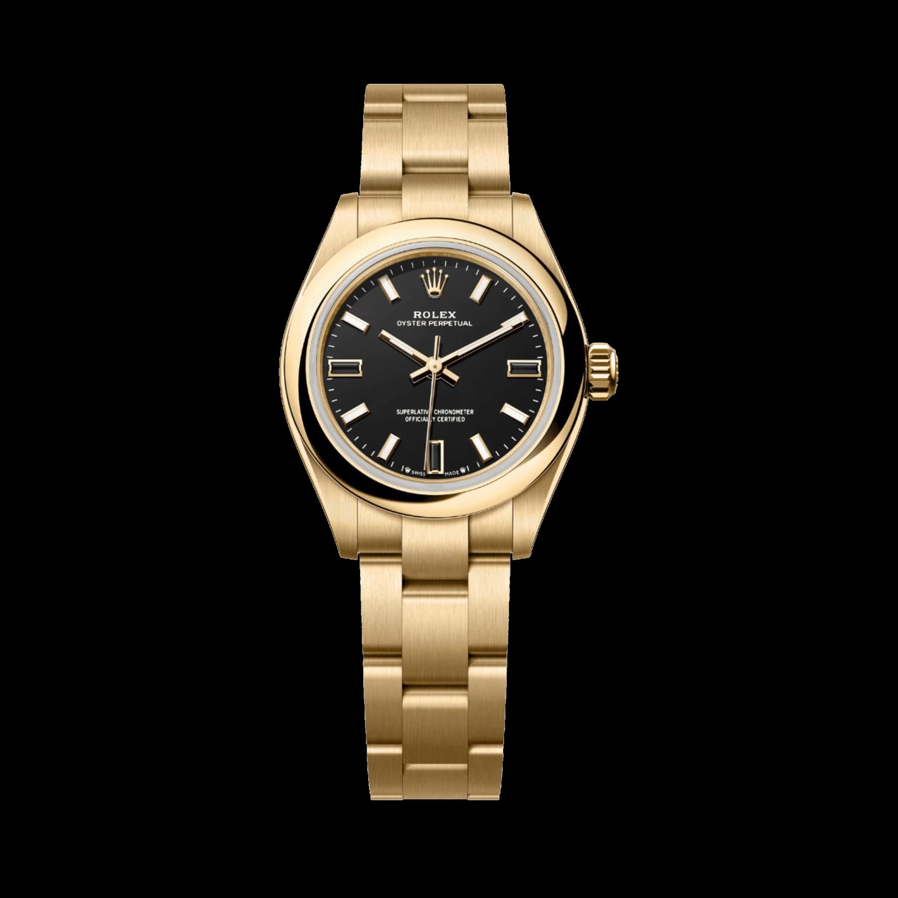 Rolex Oyster Perpetual 28 276208 'Ladies' Yellow Gold Black Dial (2026)
