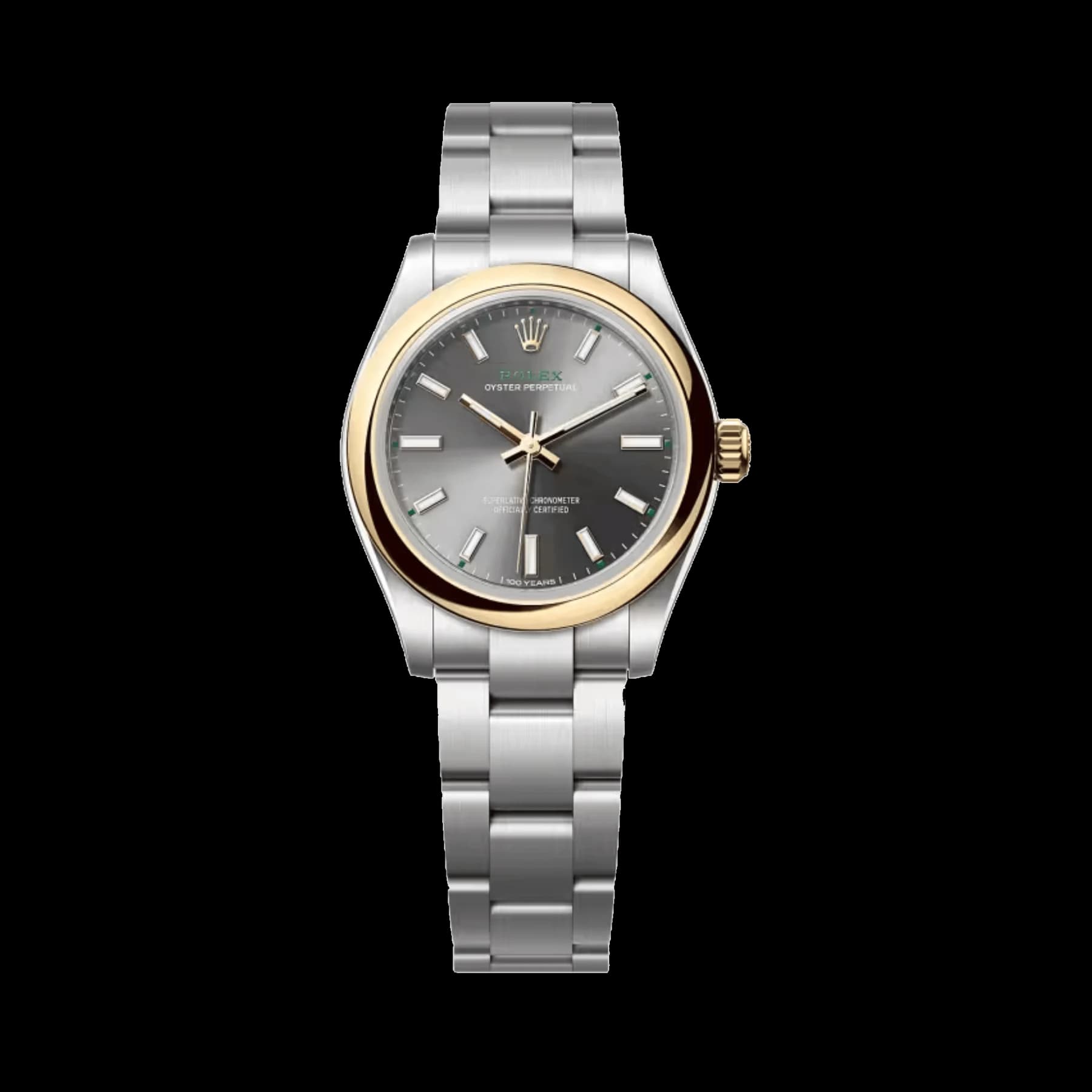 Rolex Oyster Perpetual 31 277203 'Oyster 100' 'Ladies' Stainless Steel Yellow Gold Slate Dial (2026)
