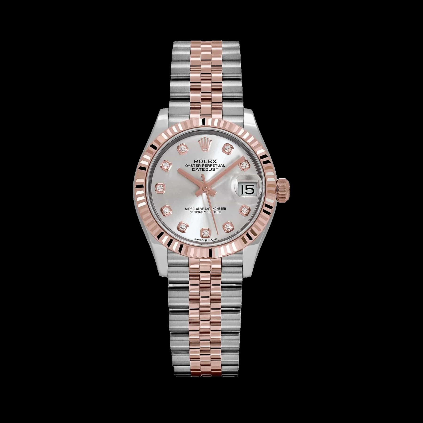 Rolex Datejust 31 278271 'Ladies' Stainless Steel Rose Gold Silver Diamond Dial (2024)