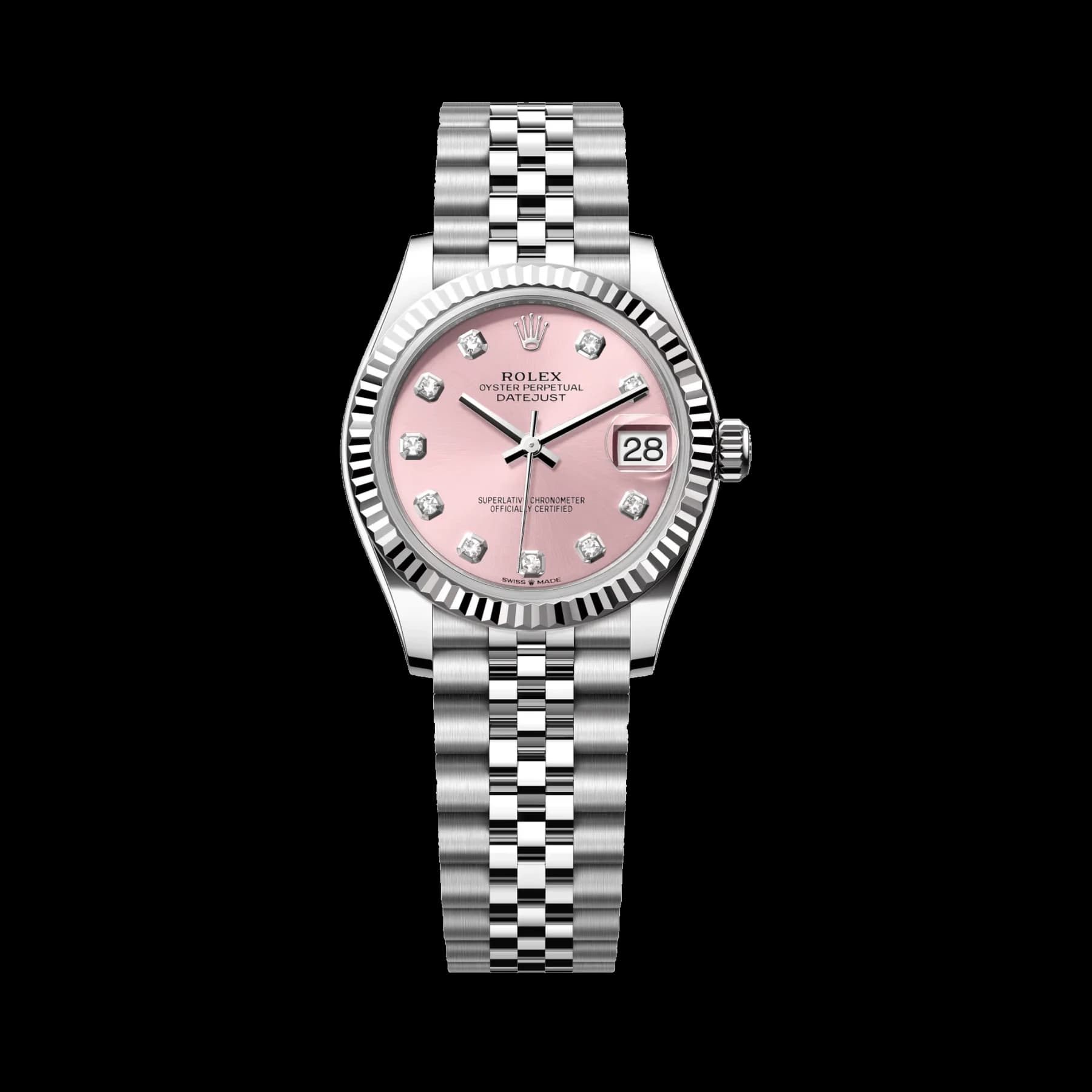 Rolex Datejust 31 278274 'Ladies' Stainless Steel Pink Diamond Dial Jubilee (2025)