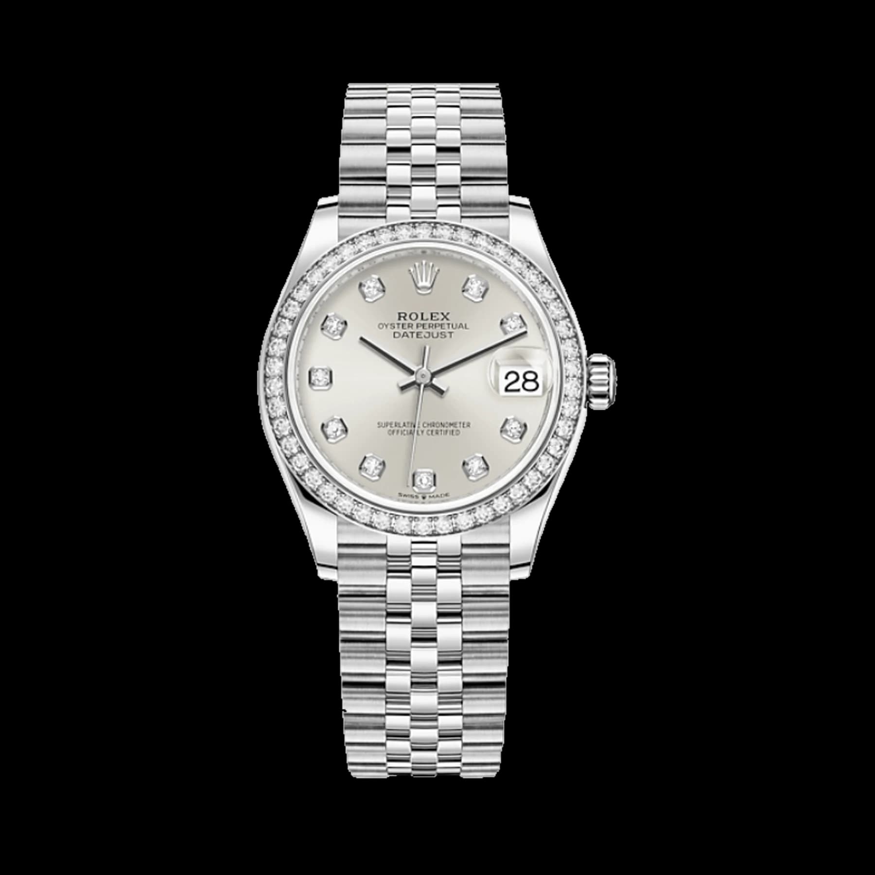 Rolex Datejust 36 278384RBR 'Ladies' White Gold Stainless Steel Silver Dial