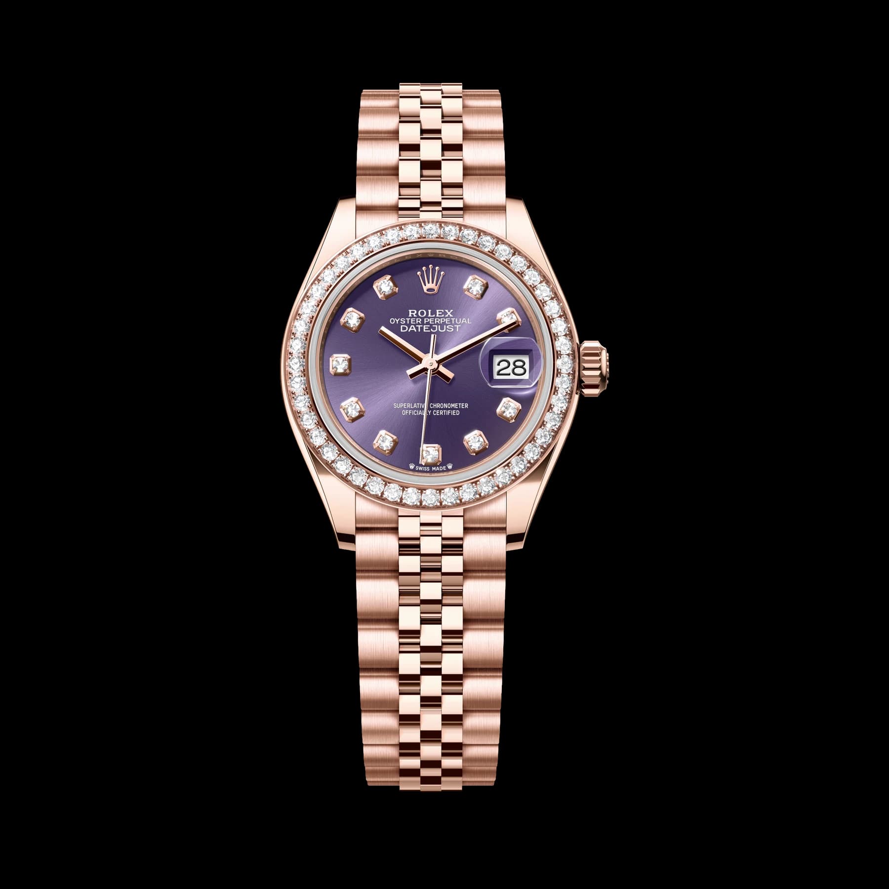 Rolex Lady-Datejust watch: 18 kt Everose gold - m279135rbr-0011