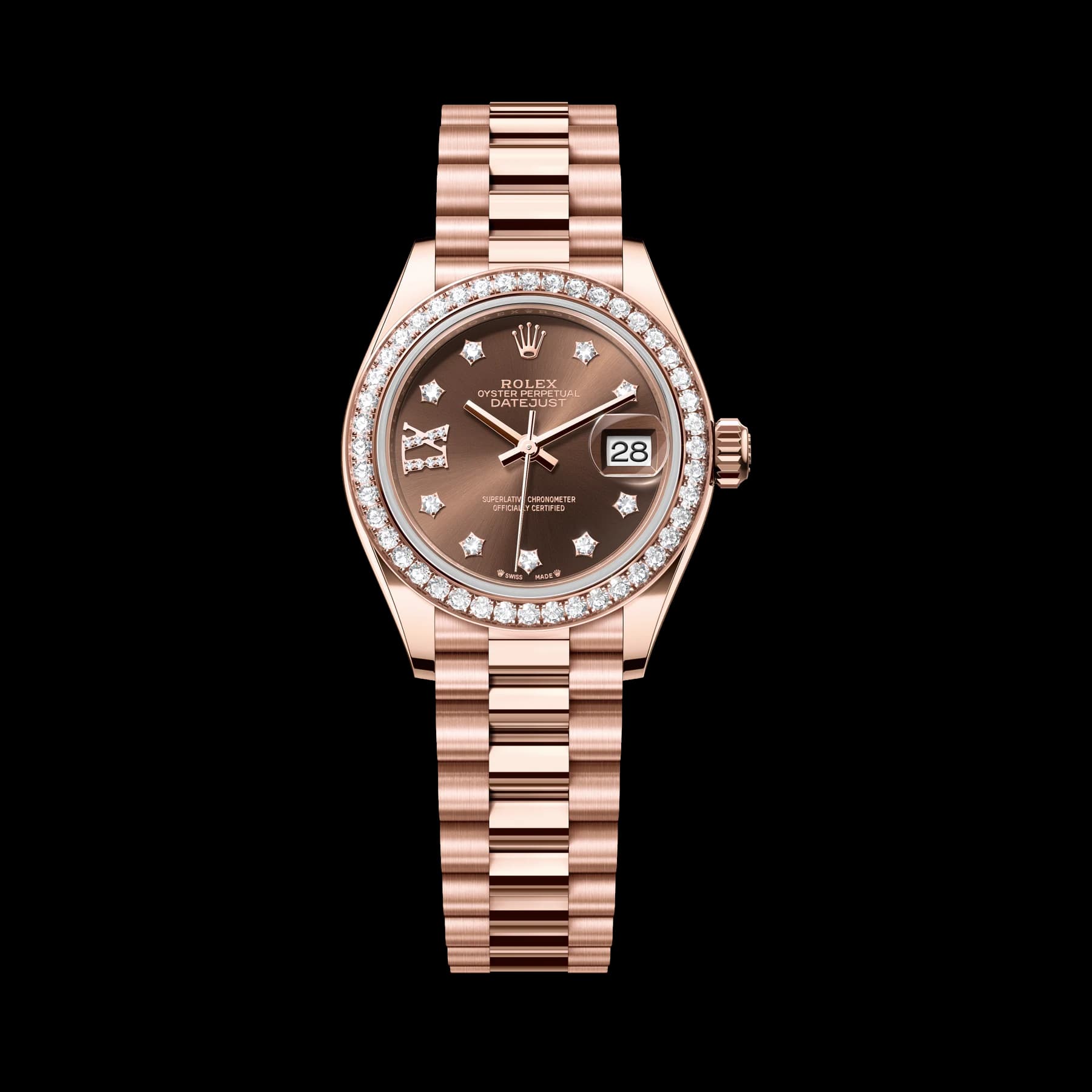 Rolex Lady-Datejust watch: 18 kt Everose gold - m279135rbr-0001