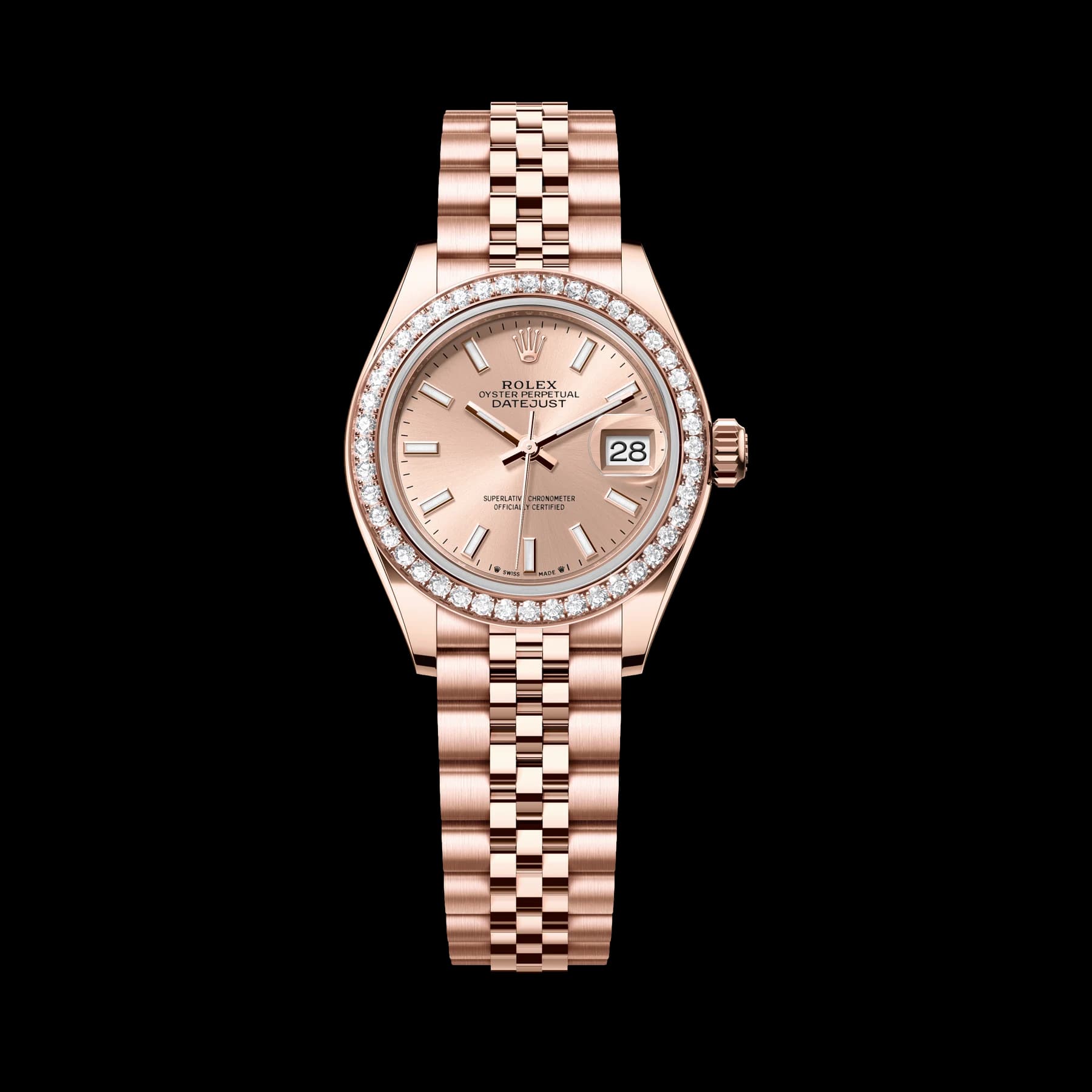 Rolex Lady-Datejust watch: 18 kt Everose gold - m279135rbr-0026