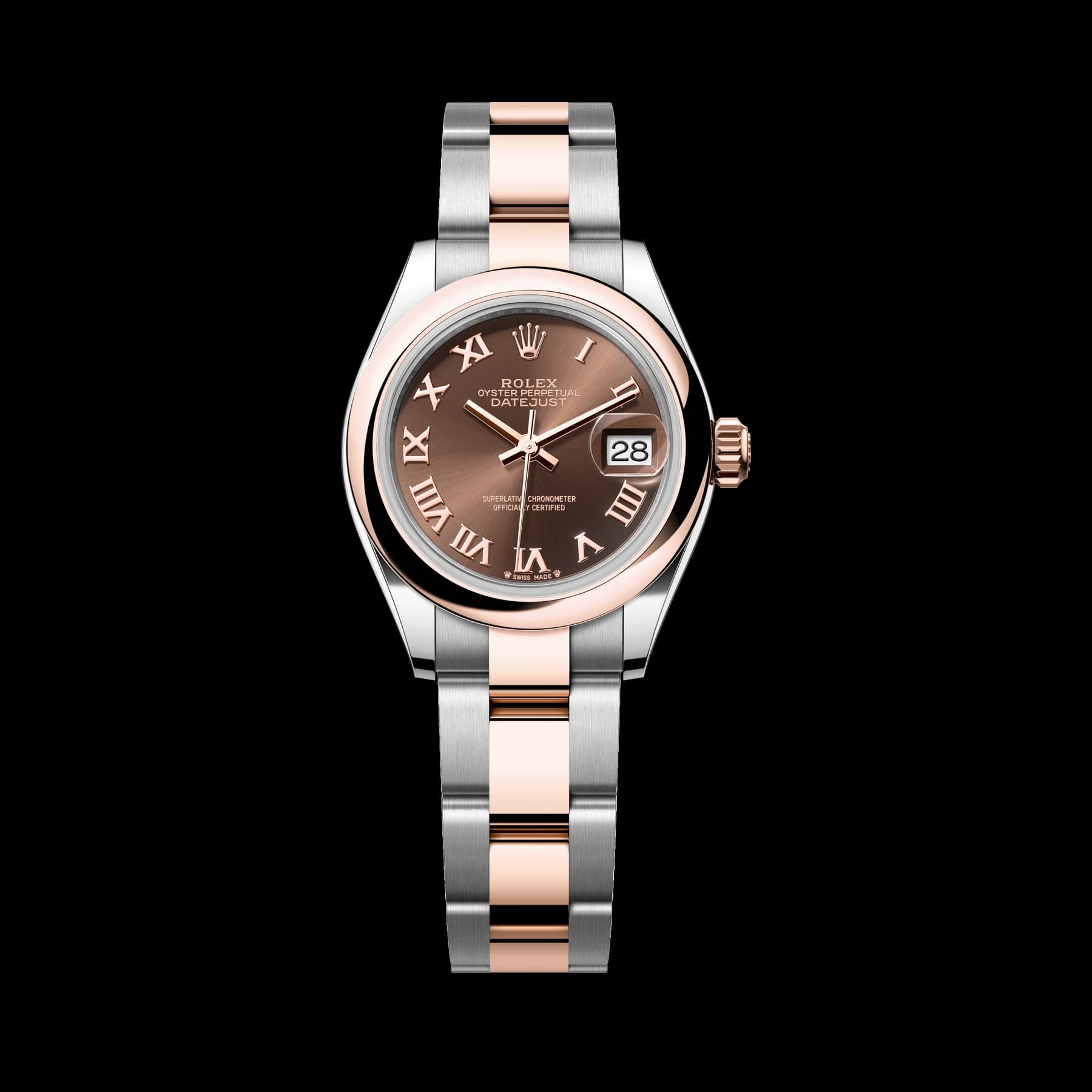 Rolex Lady-Datejust watch: Oystersteel and Everose gold - m279161-0010