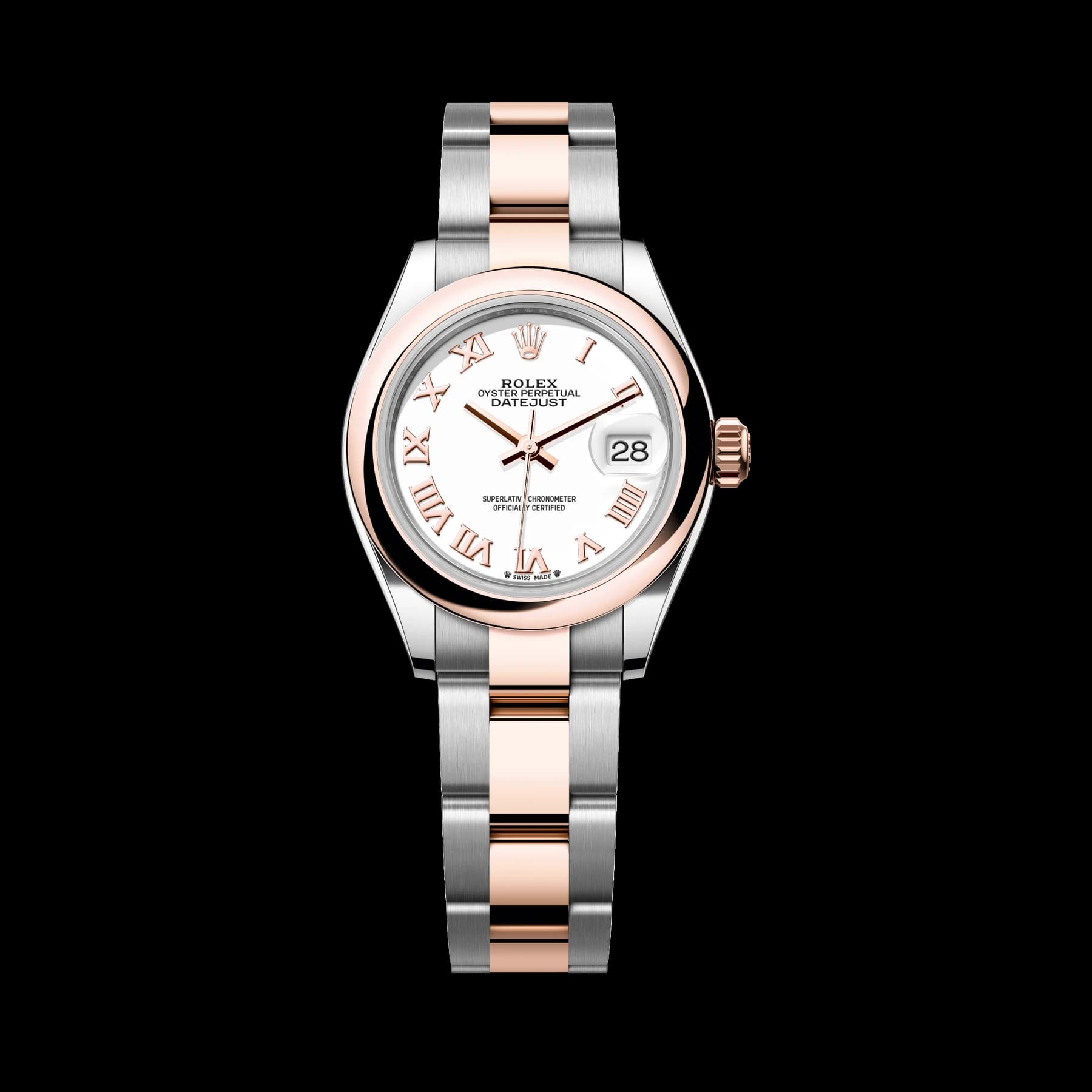 Rolex Lady-Datejust watch: Oystersteel and Everose gold - m279161-0022